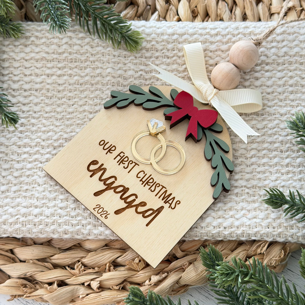 Our First Christmas Engaged Christmas Ornament