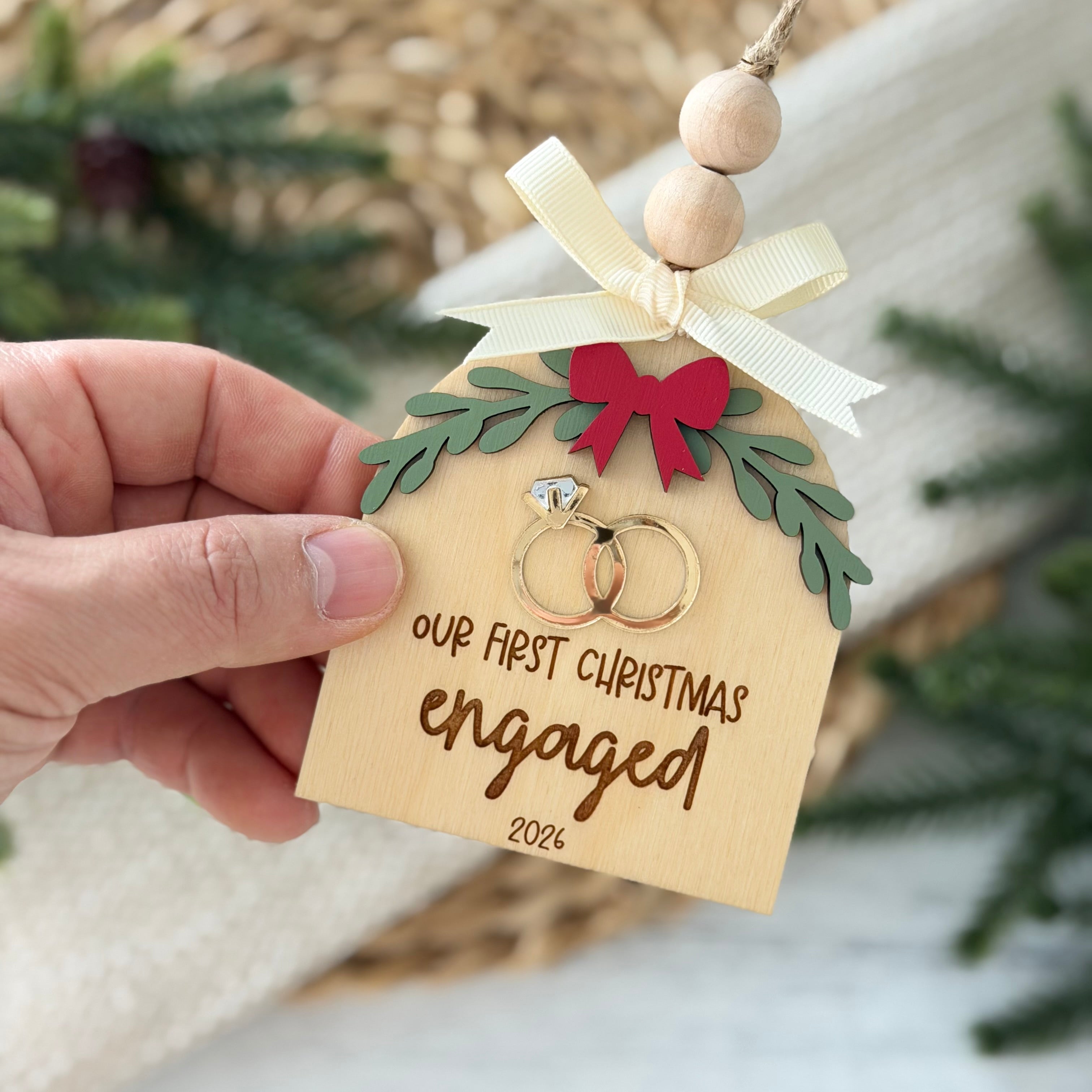 Our First Christmas Engaged Christmas Ornament
