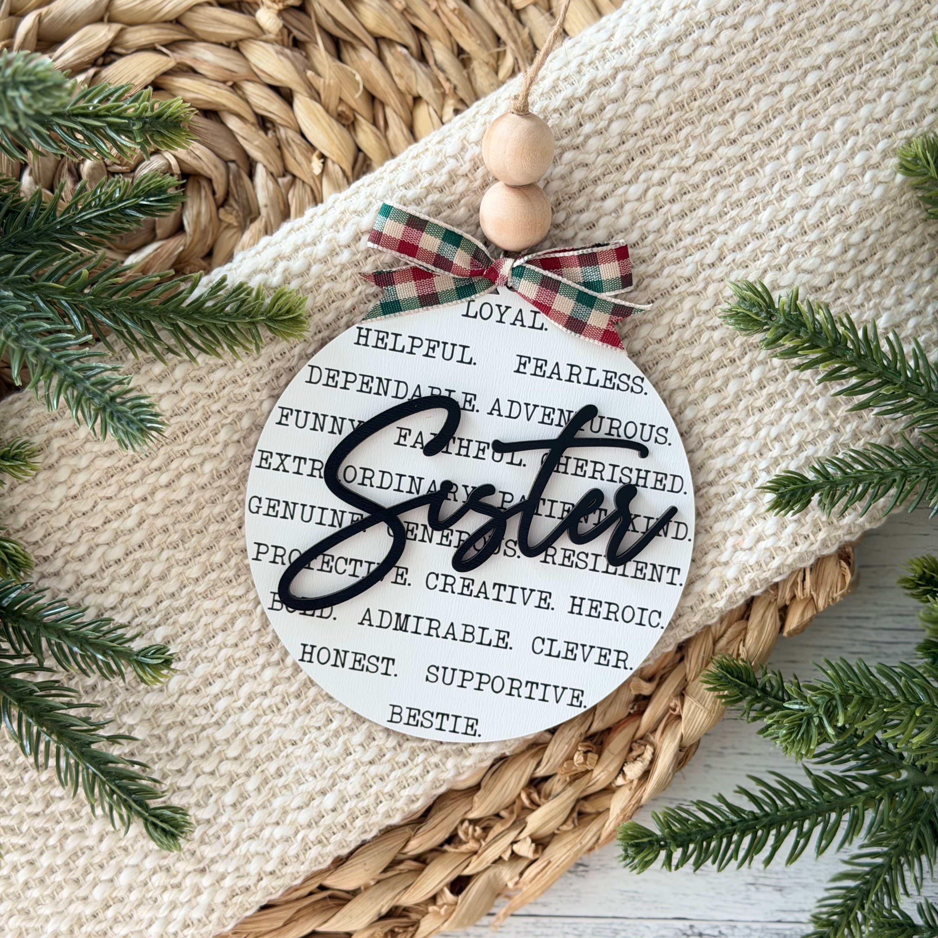 Sister Christmas Ornament