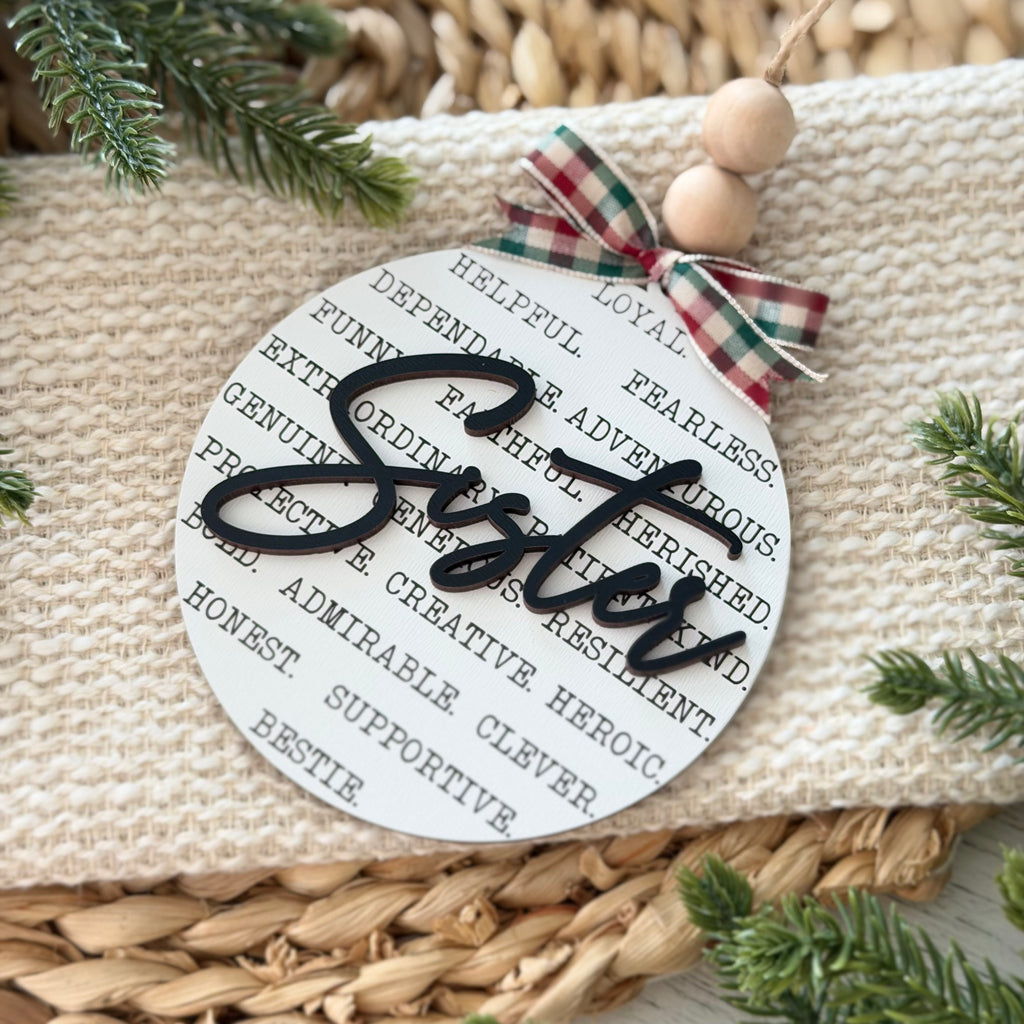 Sister Christmas Ornament