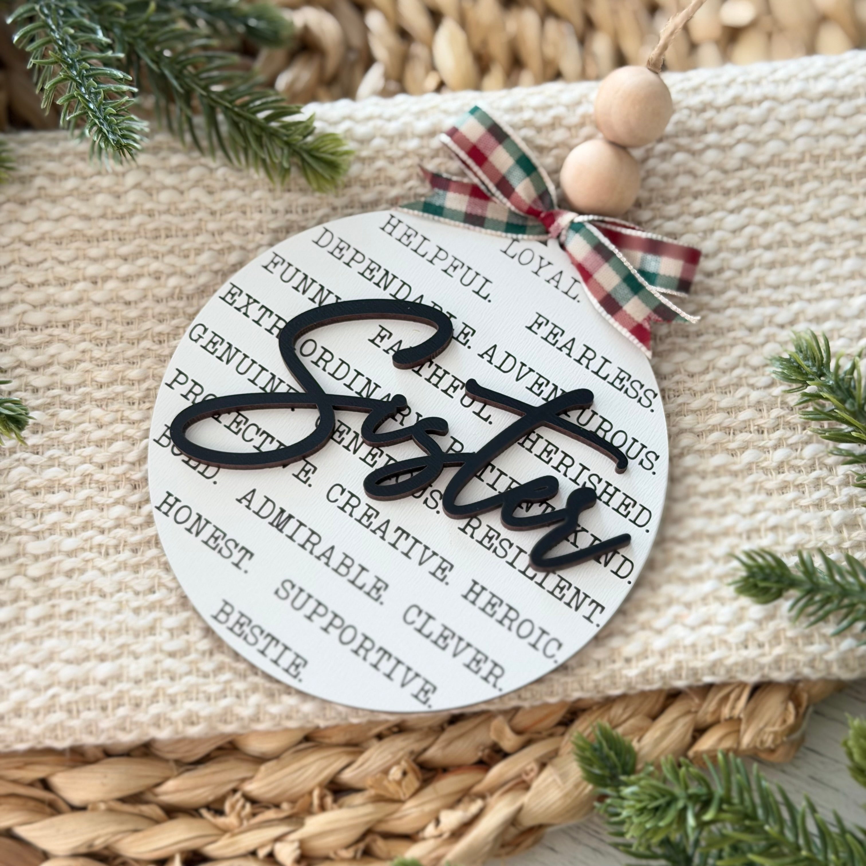 Sister Christmas Ornament