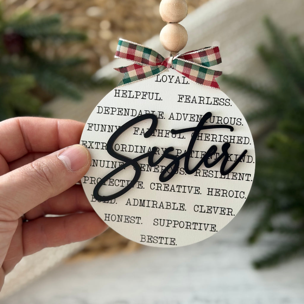 Sister Christmas Ornament