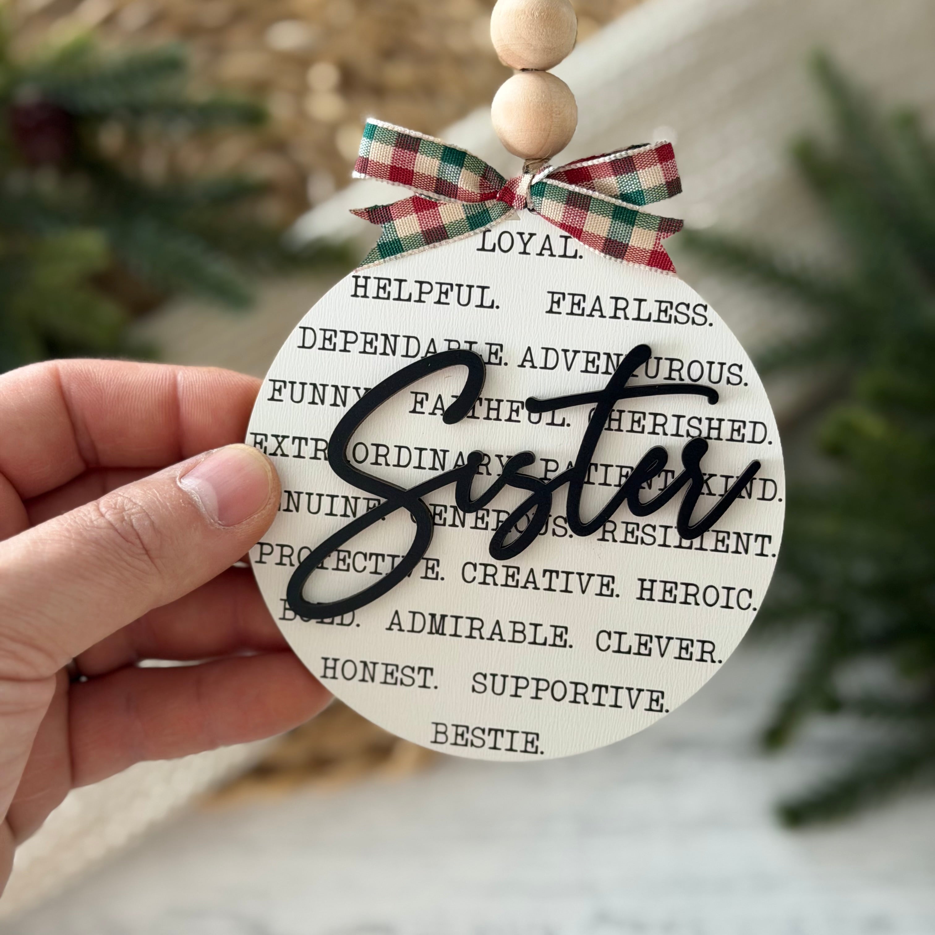 Sister Christmas Ornament