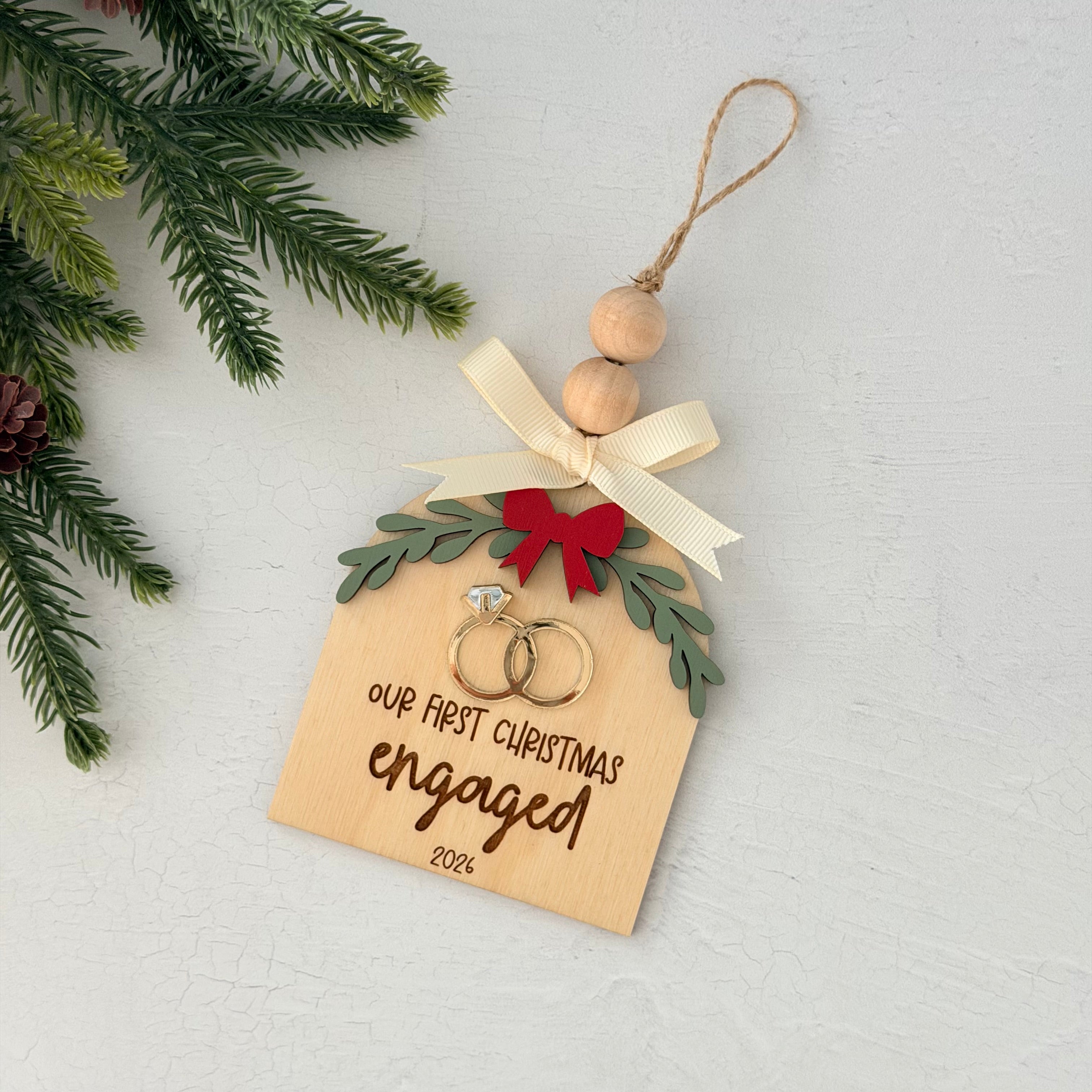 Our First Christmas Engaged Christmas Ornament