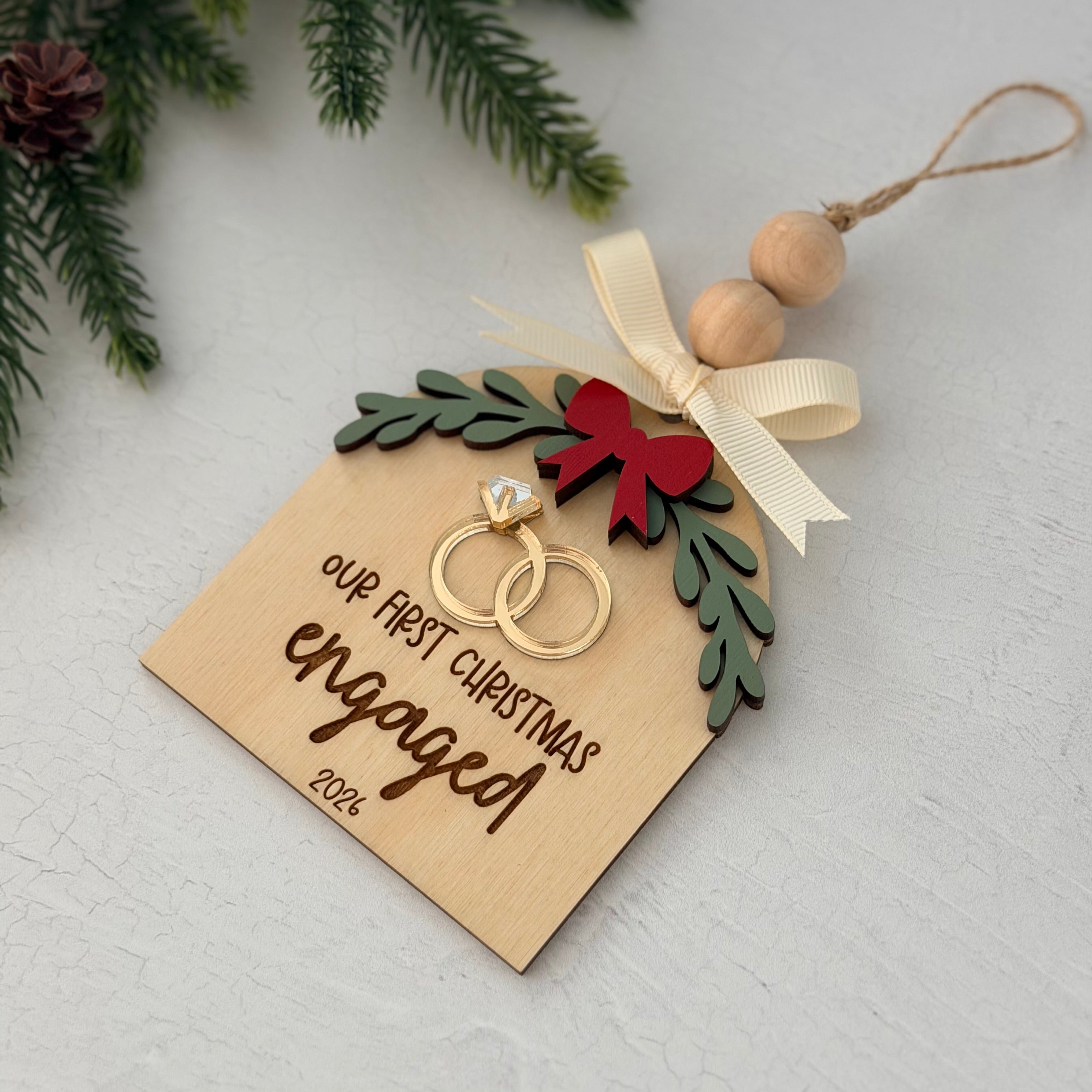 Our First Christmas Engaged Christmas Ornament