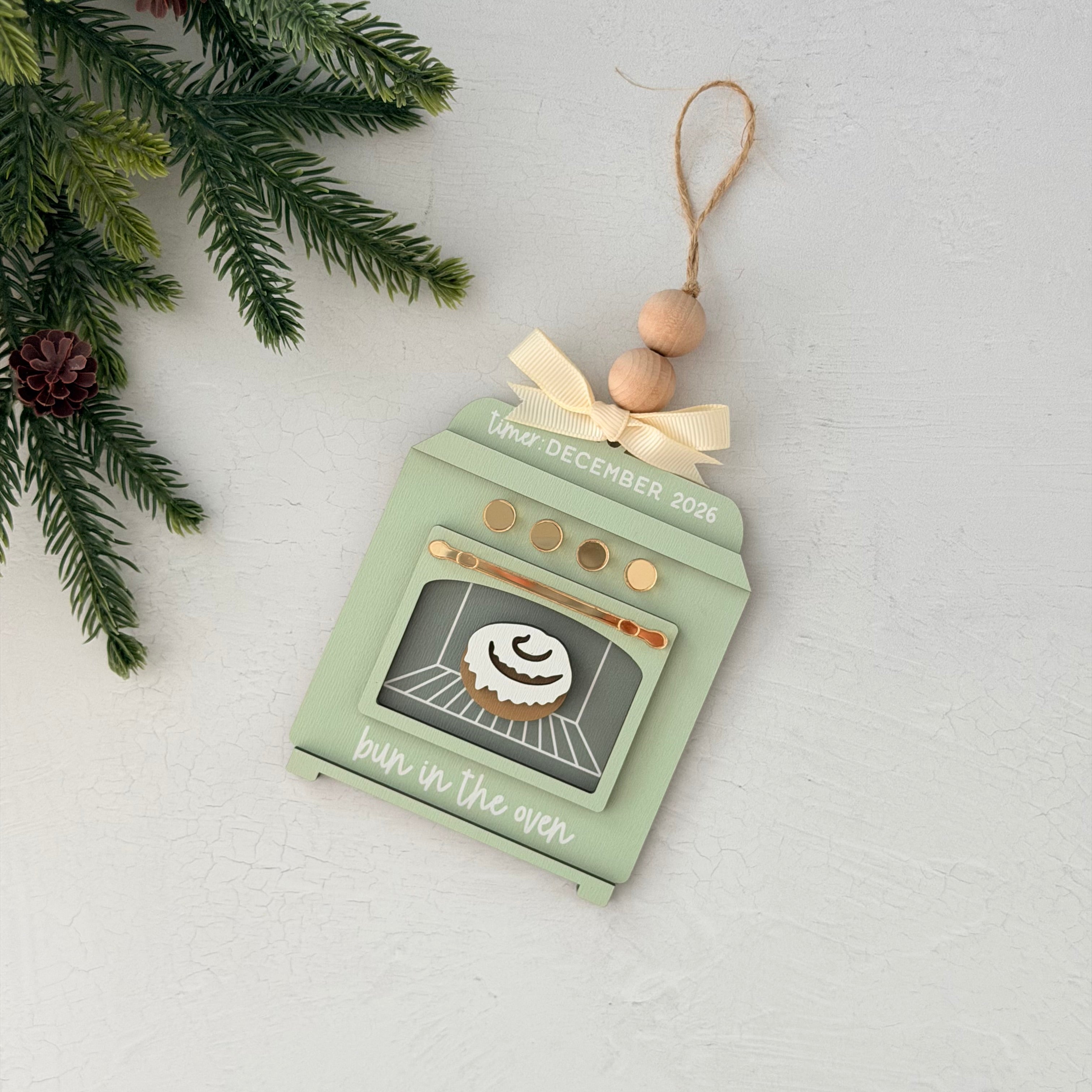 Personalized Pregnancy Announcement Christmas Ornament