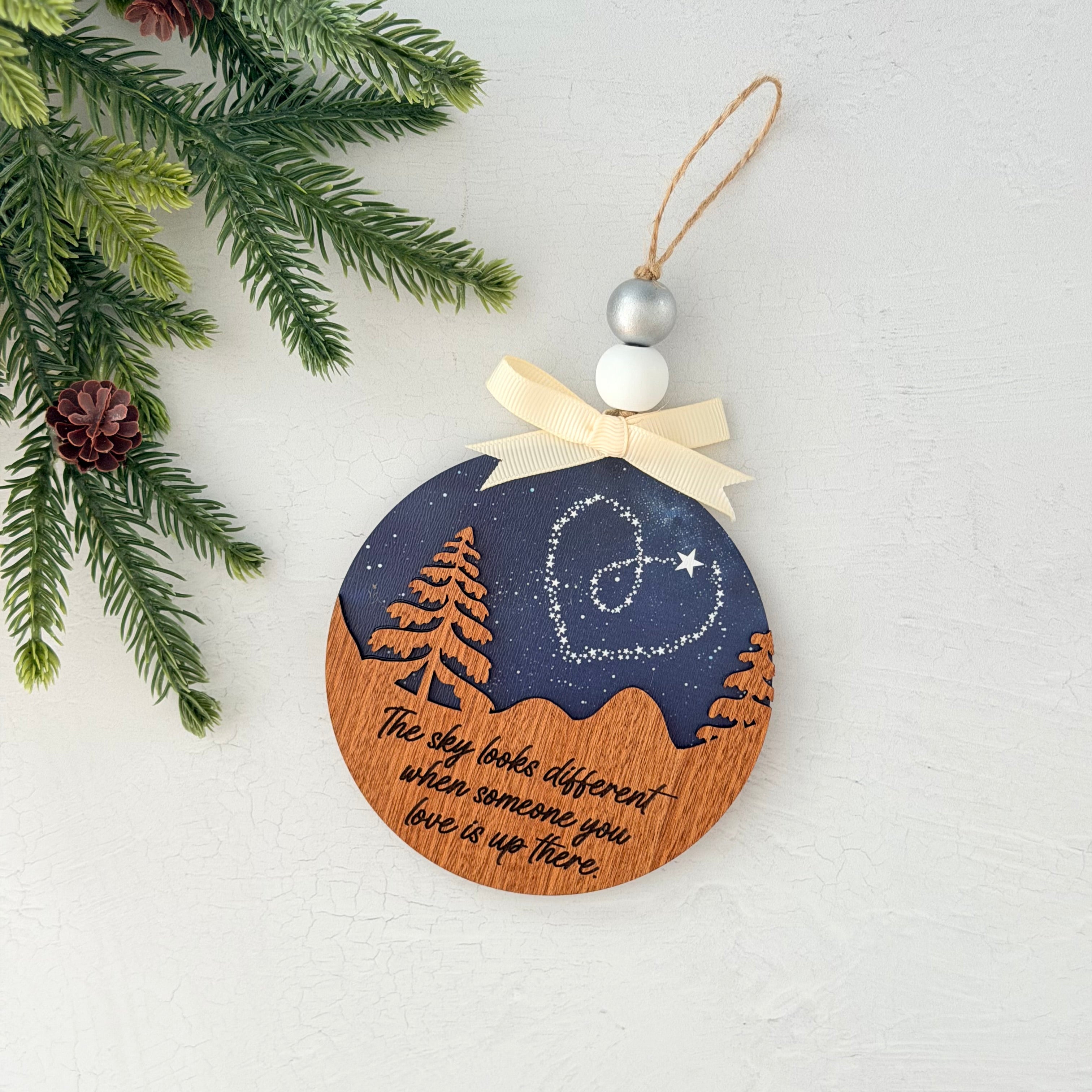 The Sky Looks Different Memorial Christmas Ornament