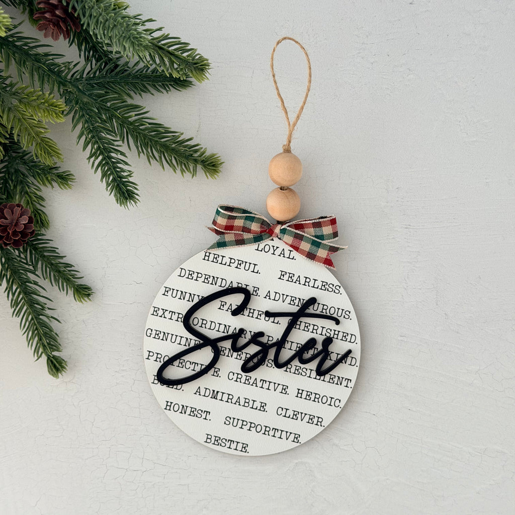 Sister Christmas Ornament