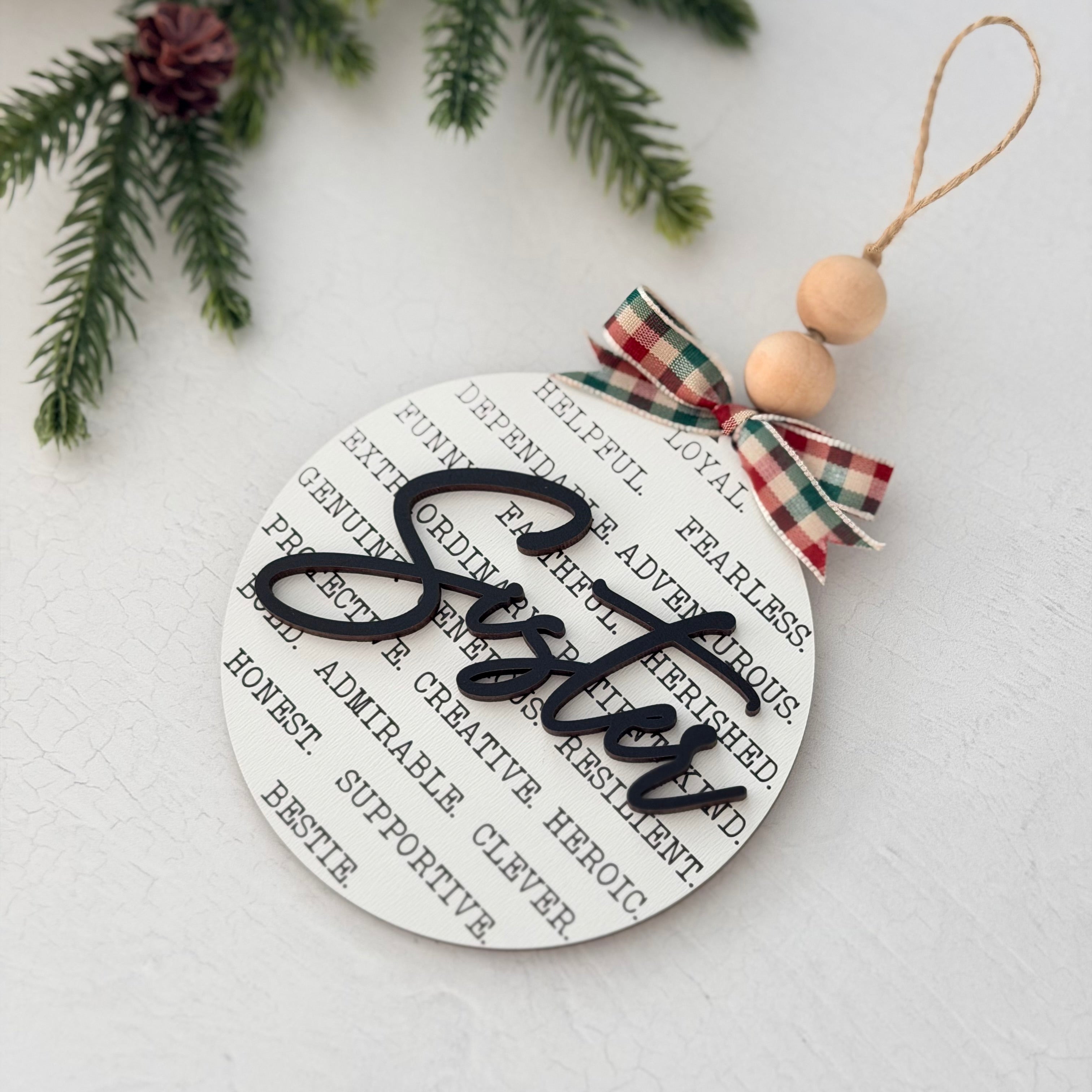 Sister Christmas Ornament
