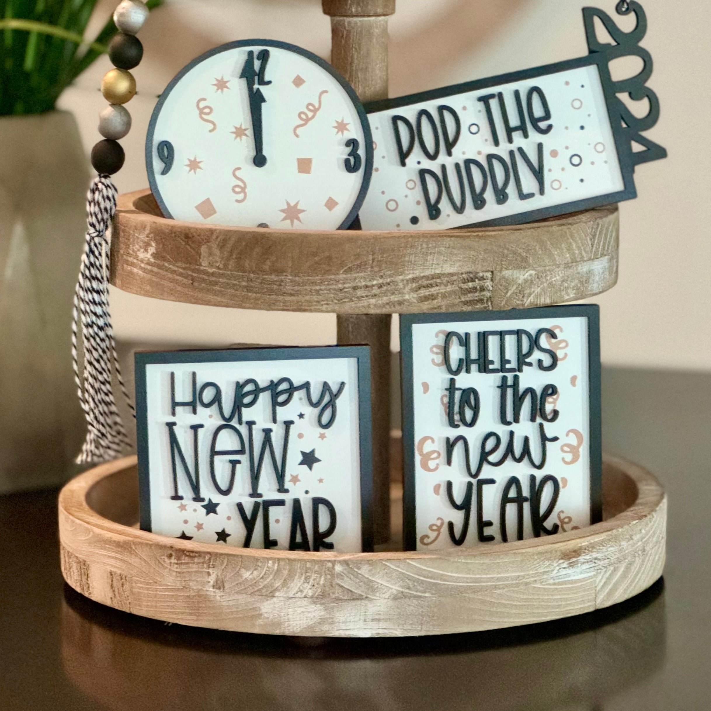 New Years Tier Tray Decor Bundle