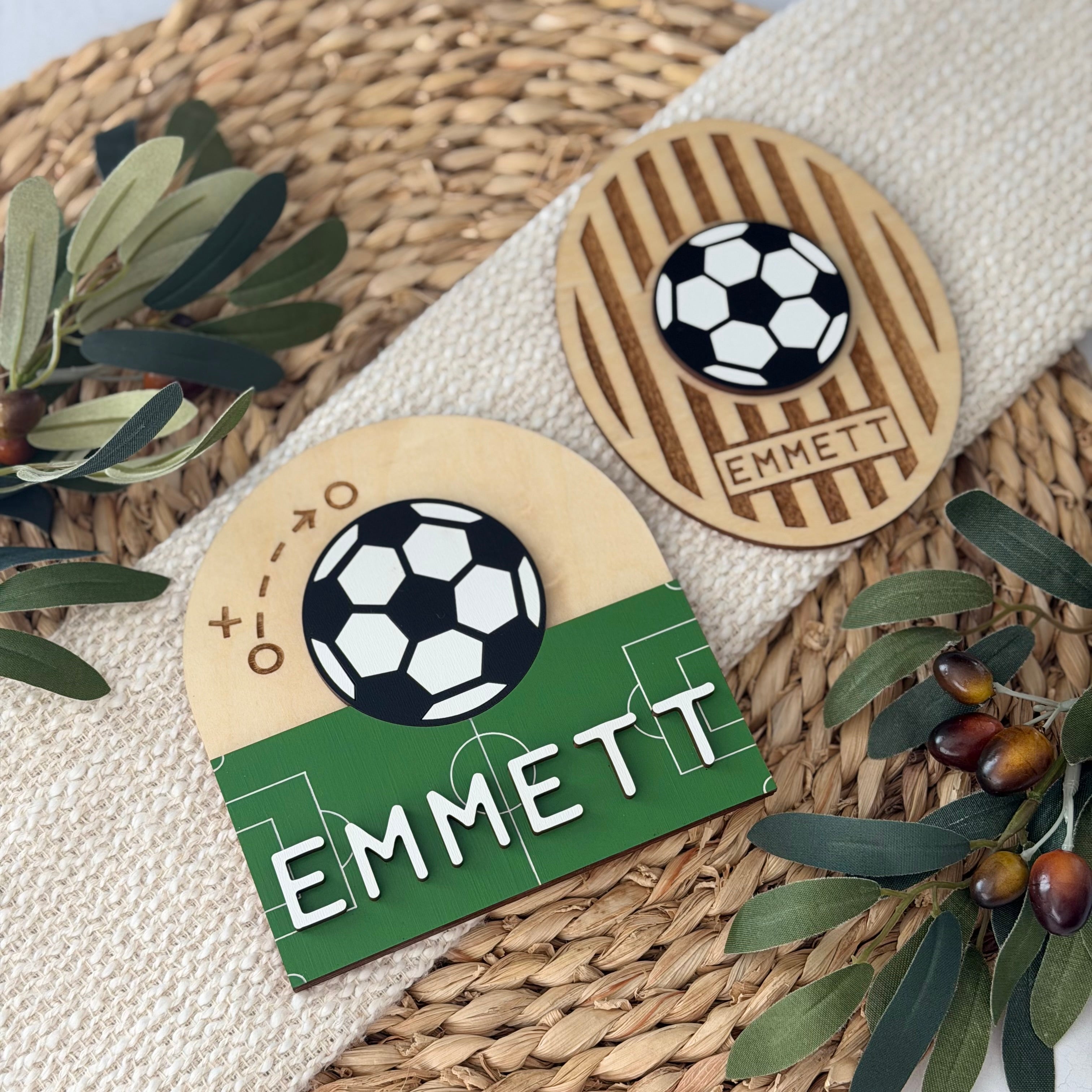 Personalized Soccer Baby Name Sign