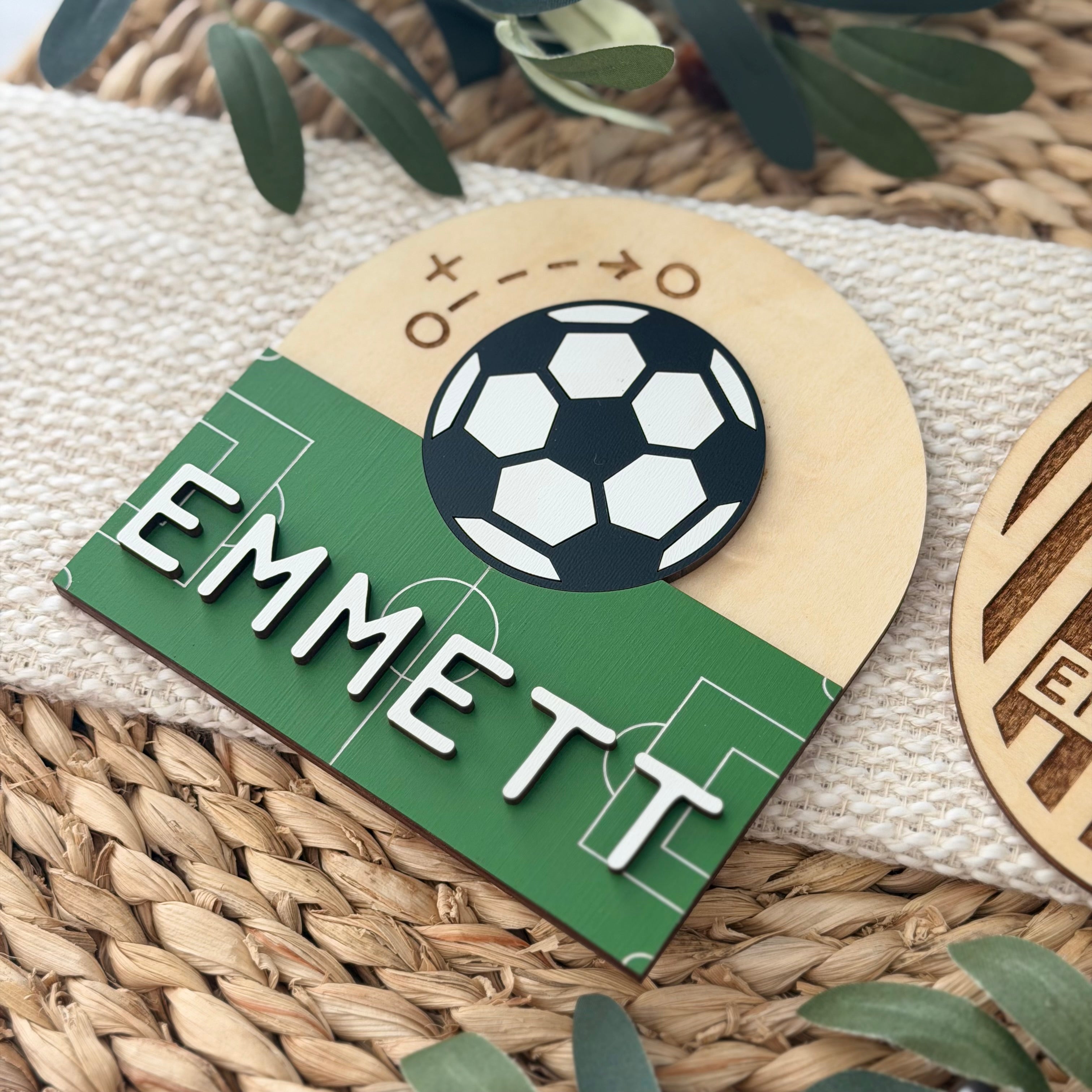 Personalized Soccer Baby Name Sign