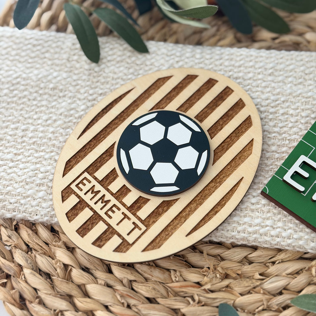 Personalized Soccer Baby Name Sign