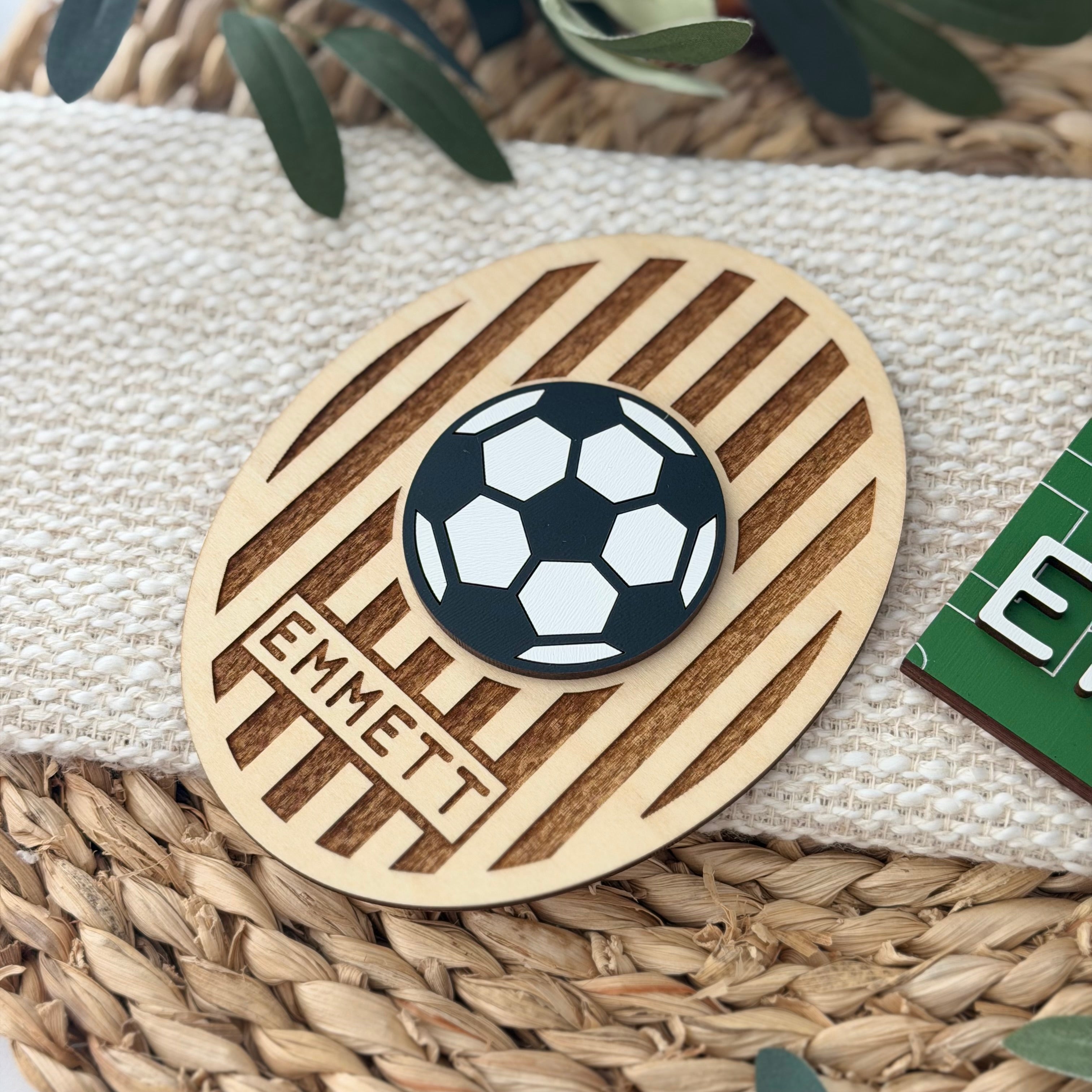 Personalized Soccer Baby Name Sign