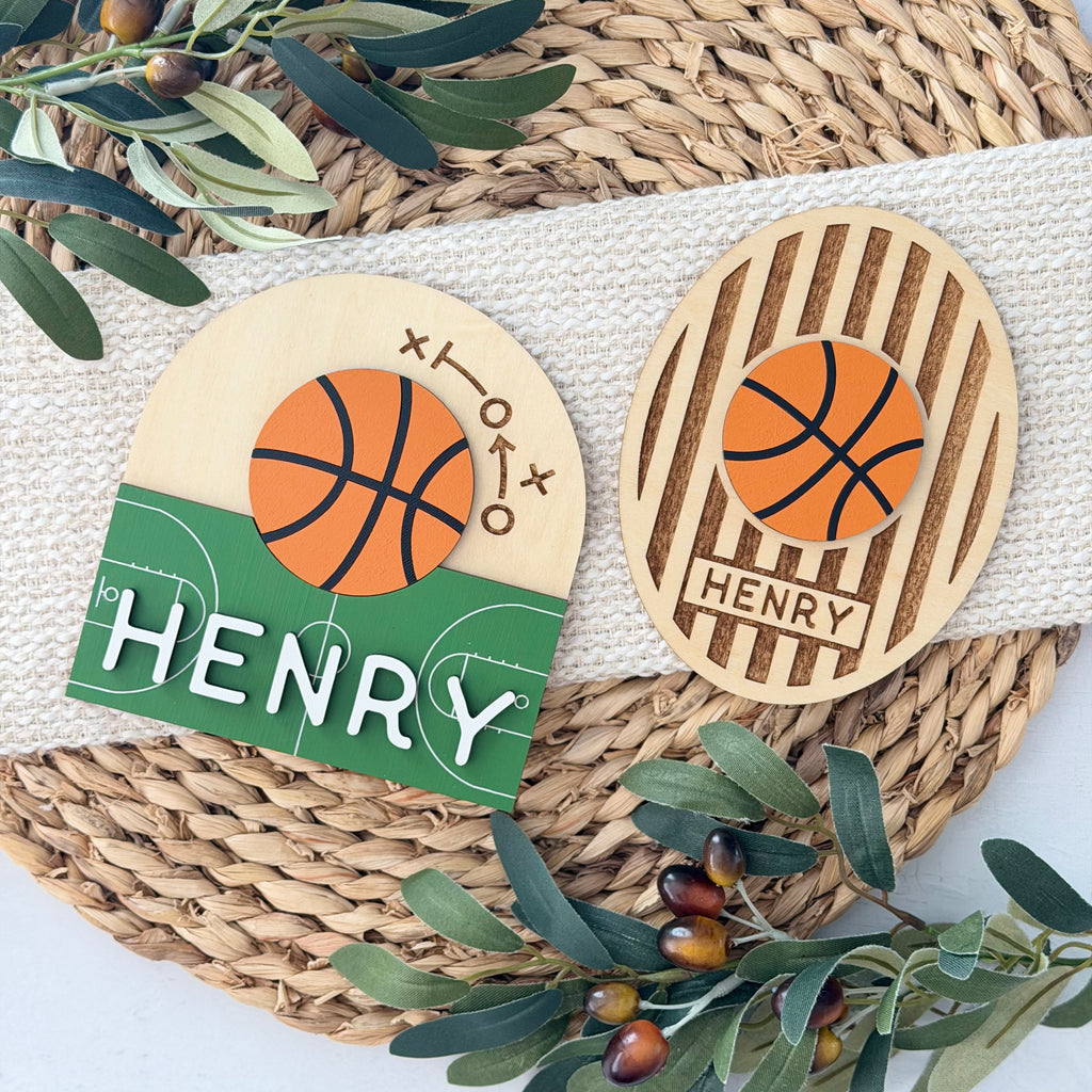 Personalized Basketball Baby Name Sign