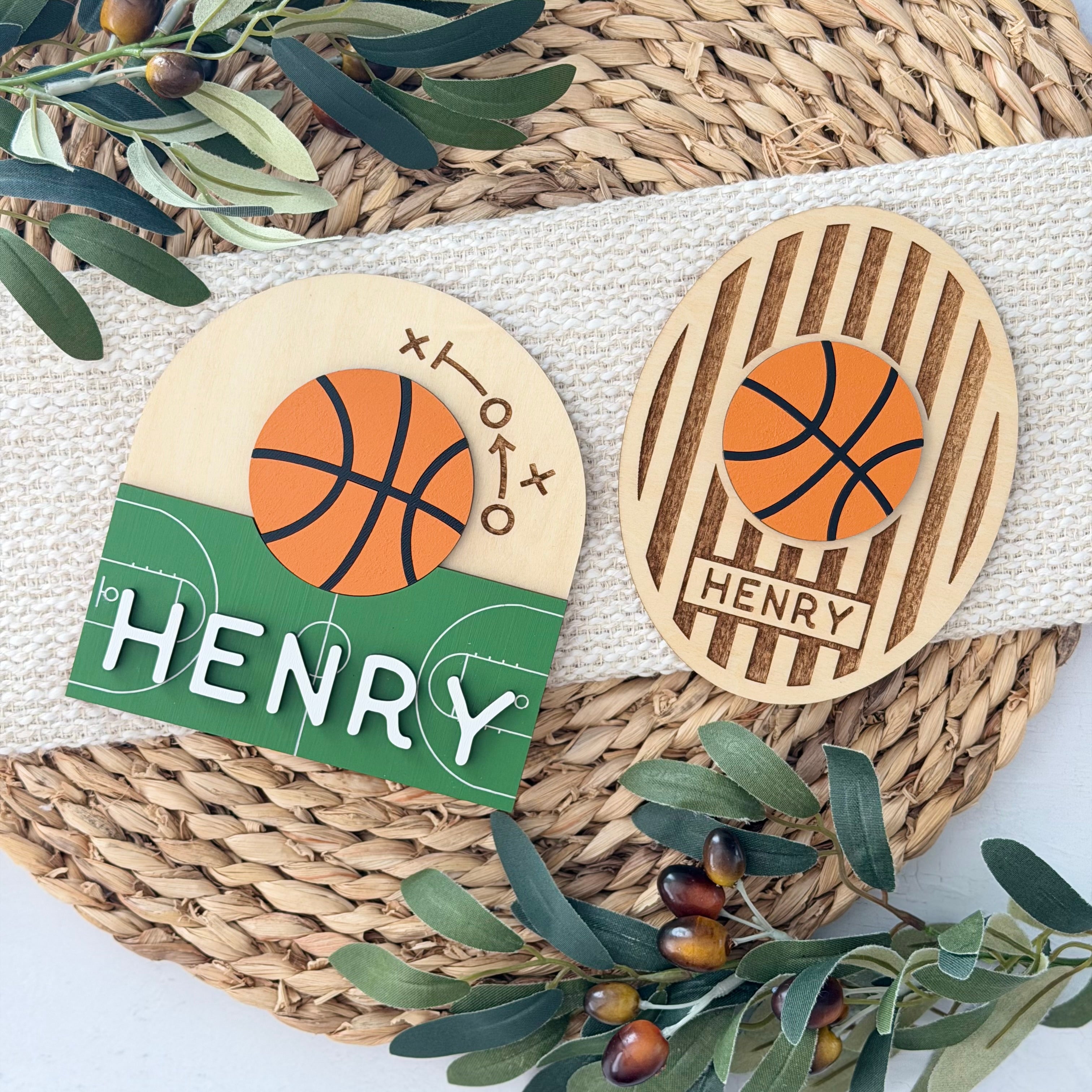 Personalized Basketball Baby Name Sign