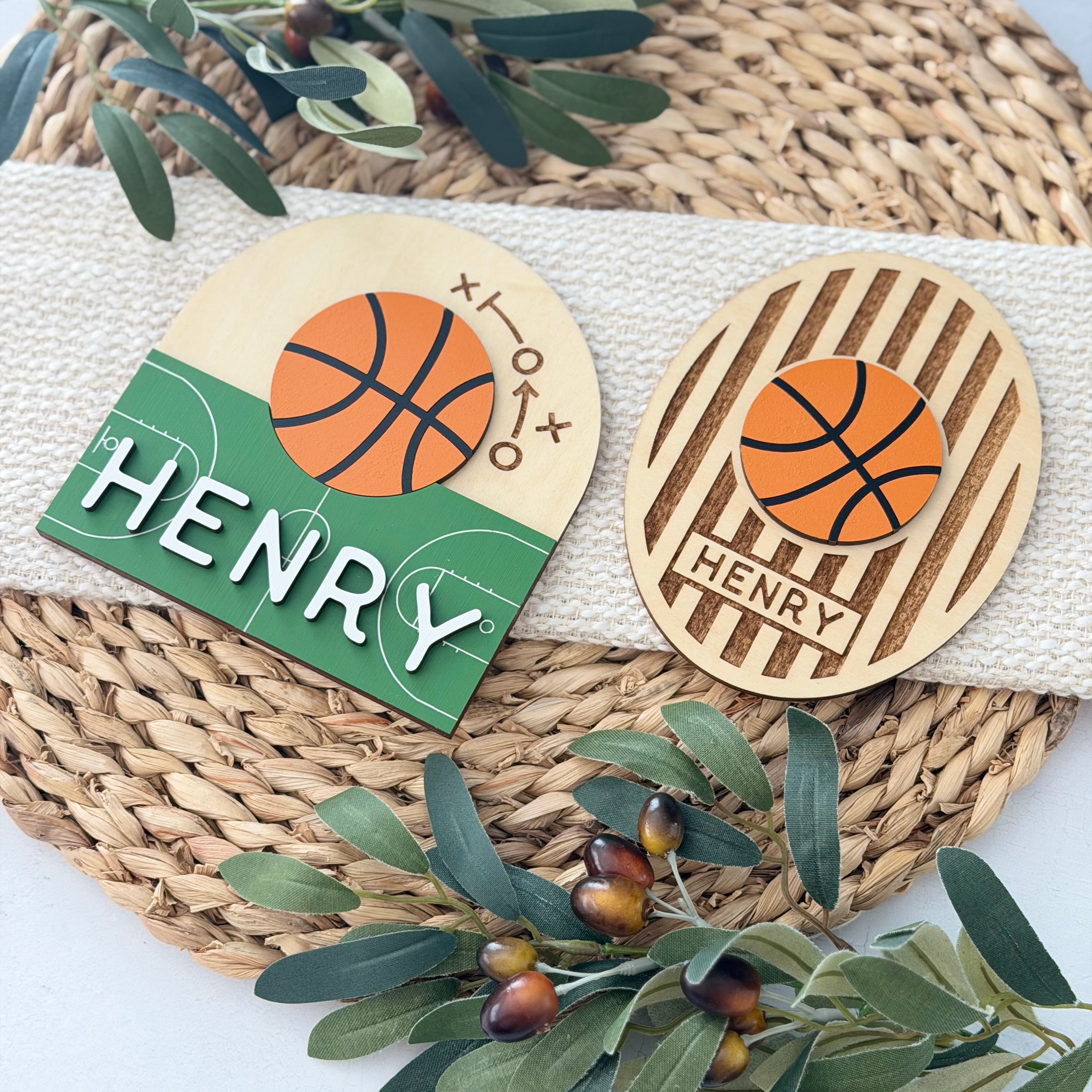 Personalized Basketball Baby Name Sign
