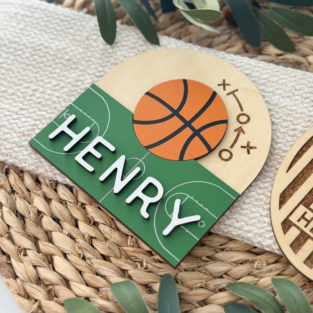 Personalized Basketball Baby Name Sign