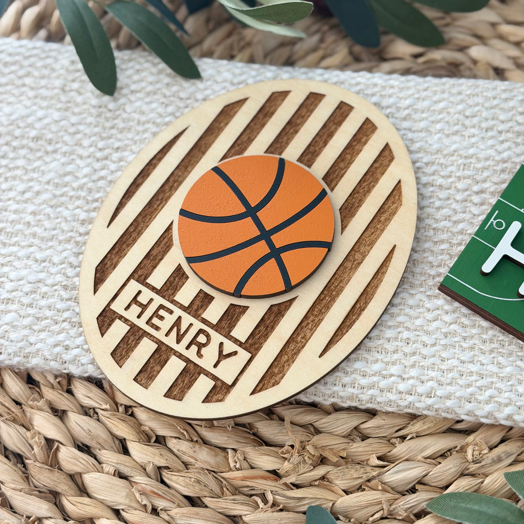 Personalized Basketball Baby Name Sign