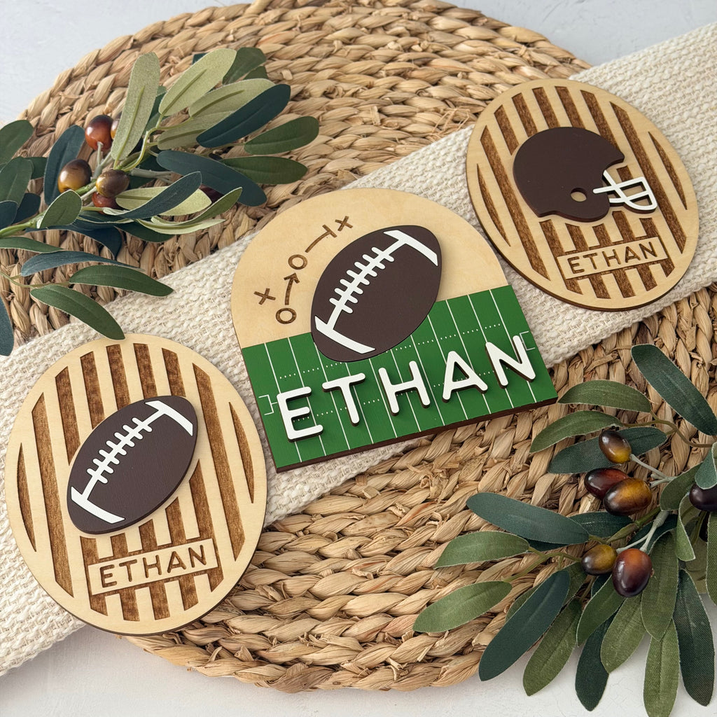 Personalized Football Baby Name Sign