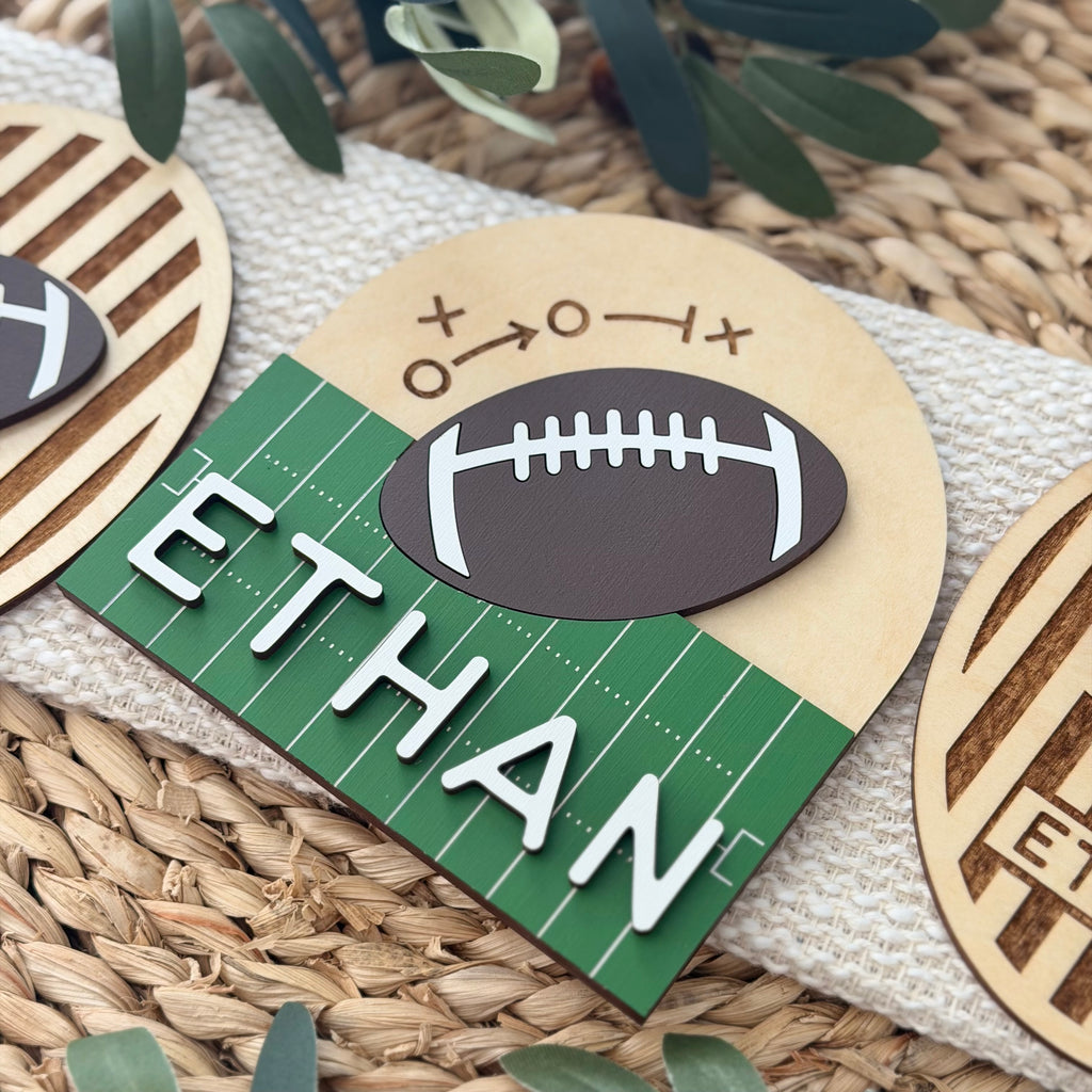 Personalized Football Baby Name Sign
