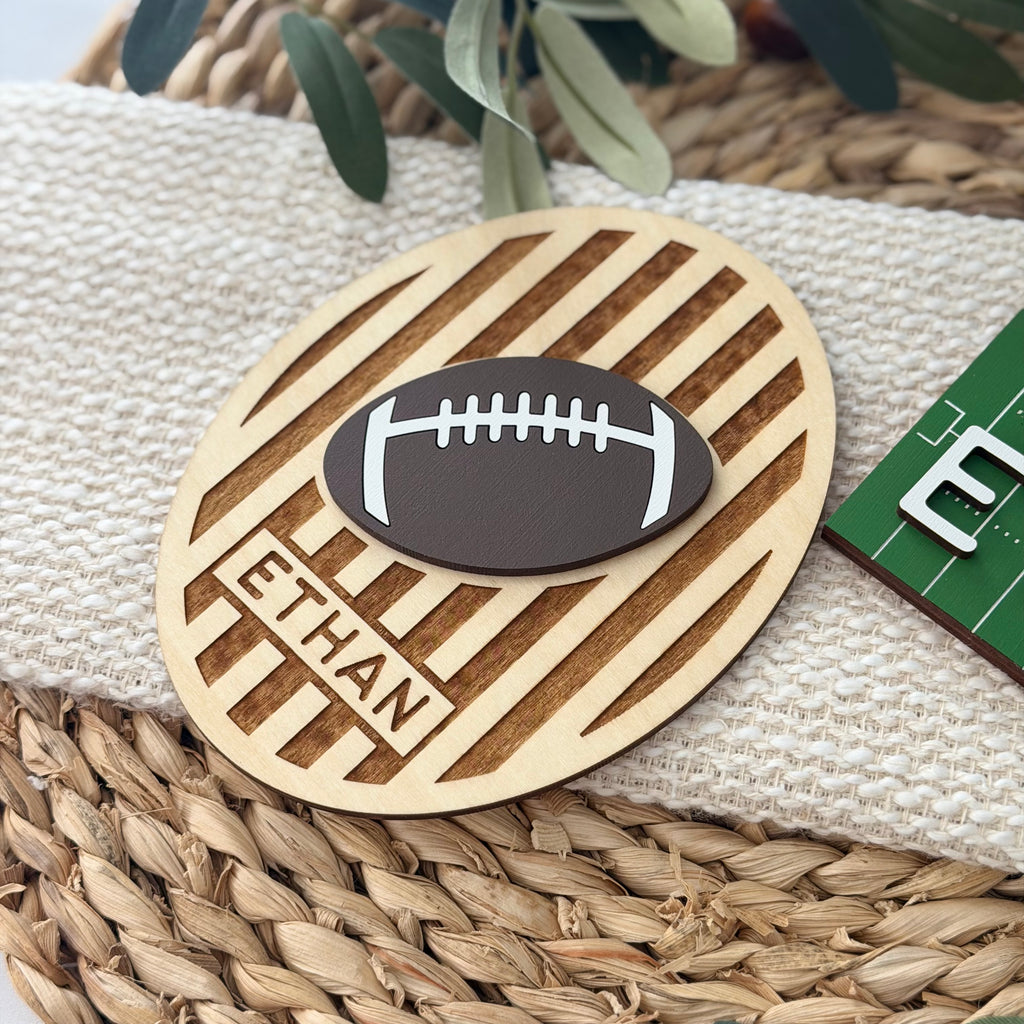 Personalized Football Baby Name Sign