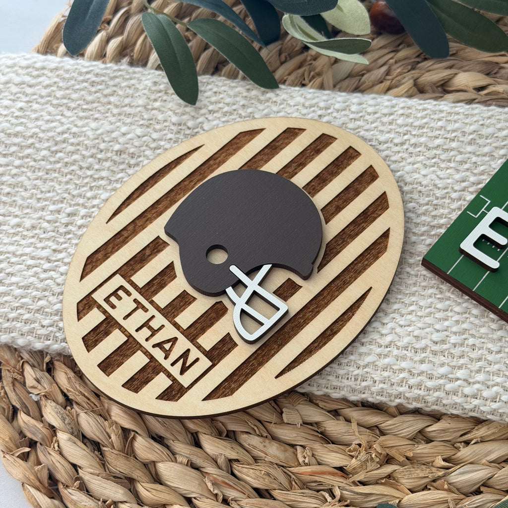 Personalized Football Baby Name Sign