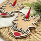 Reindeer Personalized Name Christmas Ornament
