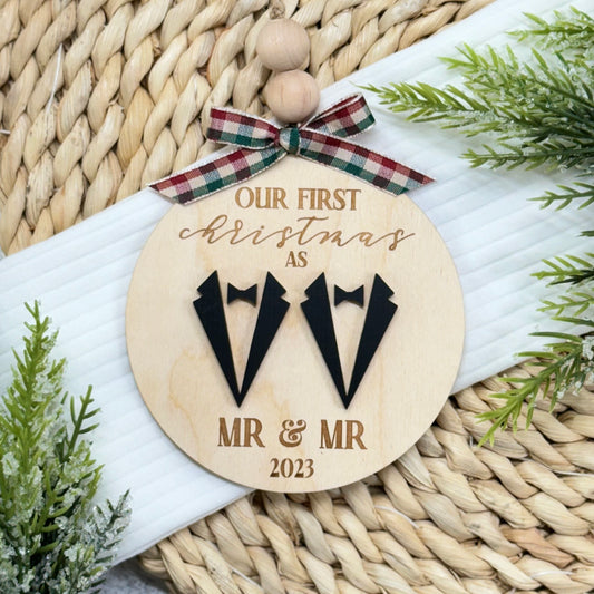 Mr & Mr Christmas Tree Ornament | Newlywed Christmas Ornament