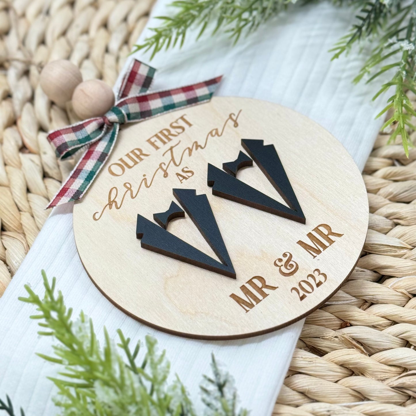 Mr & Mr Christmas Tree Ornament | Newlywed Christmas Ornament