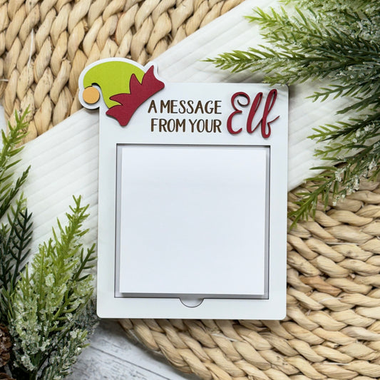 Elf Message Sticky Note Holder