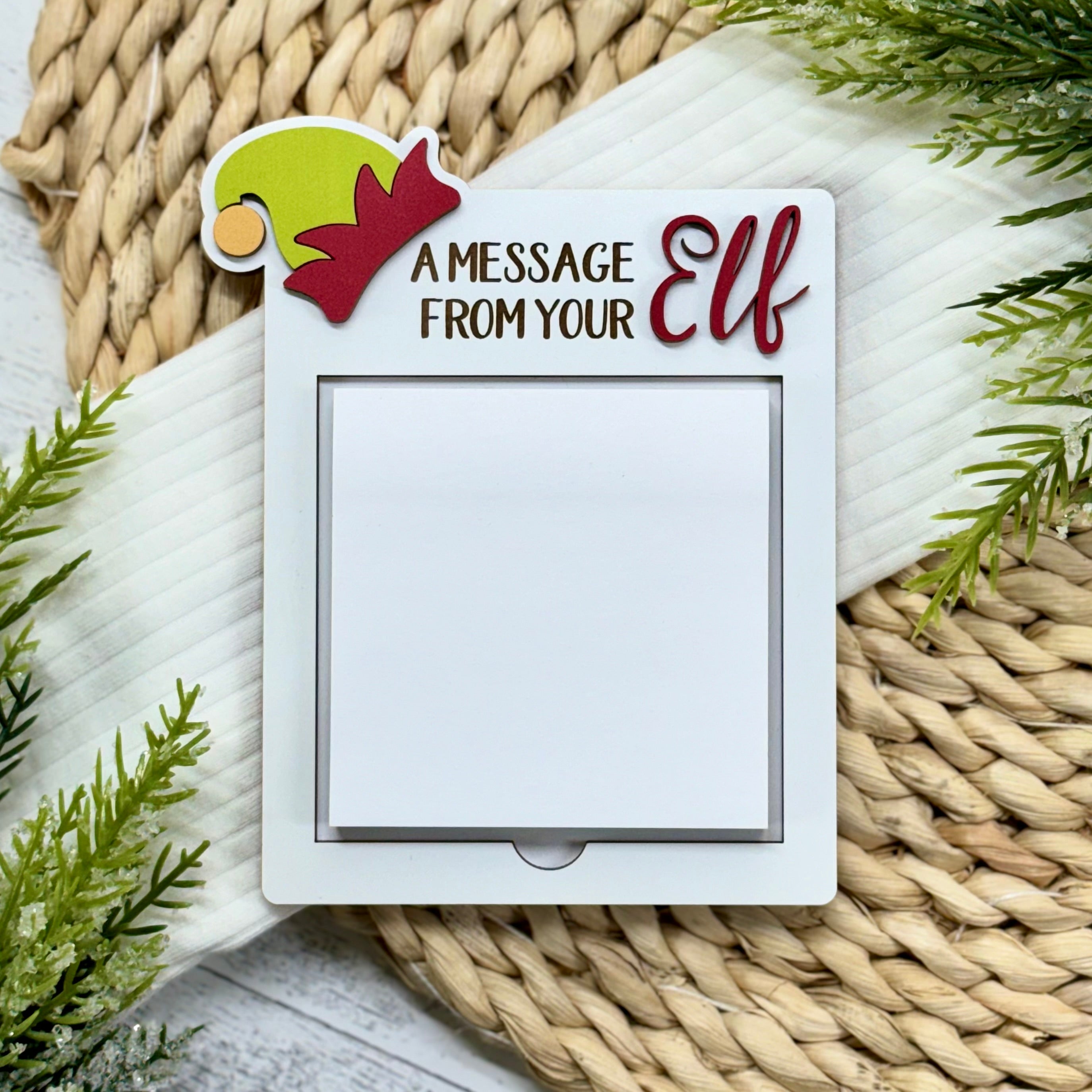 Elf Message Sticky Note Holder