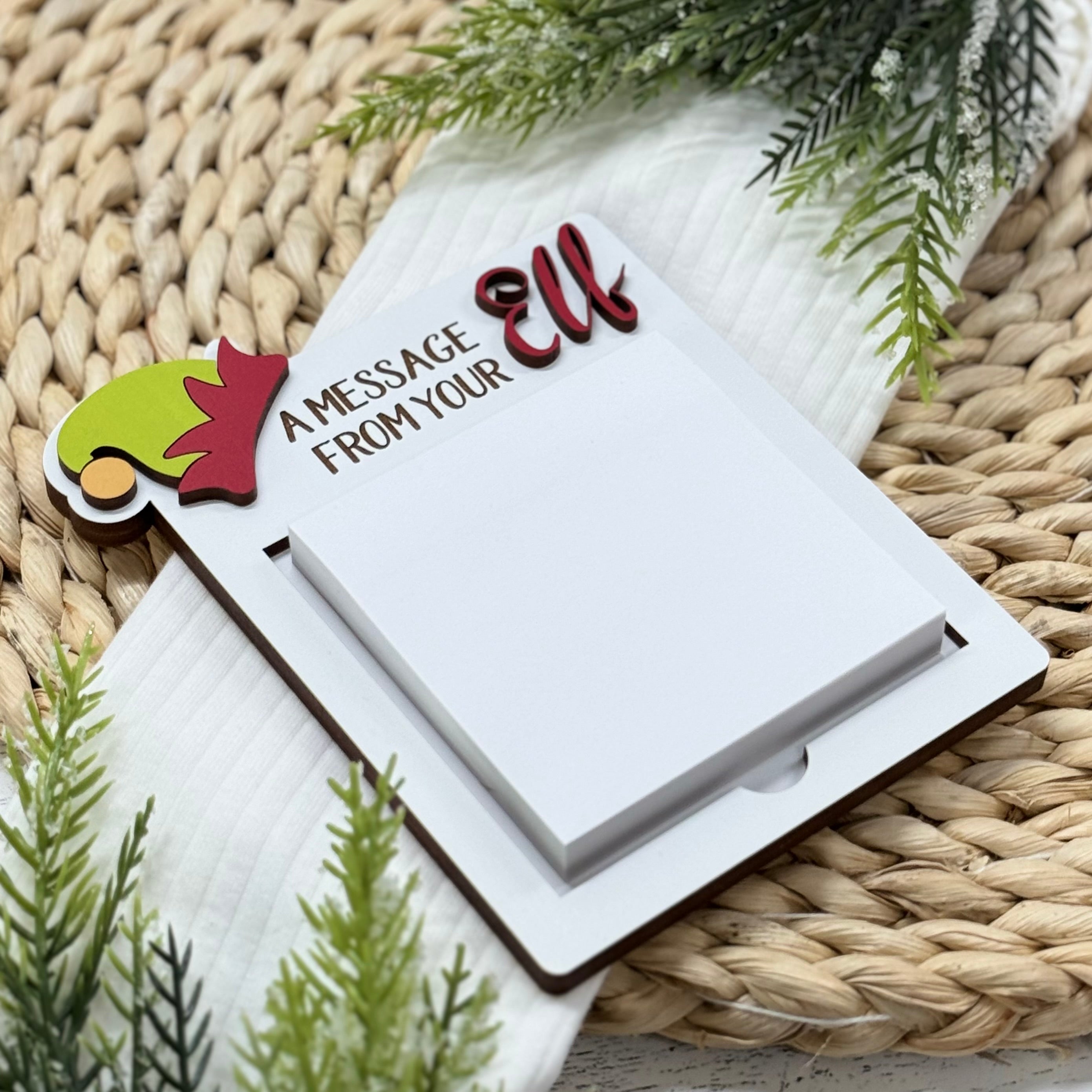 Elf Message Sticky Note Holder