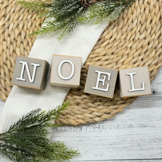 SET | Christmas Stacking Word Wooden Blocks