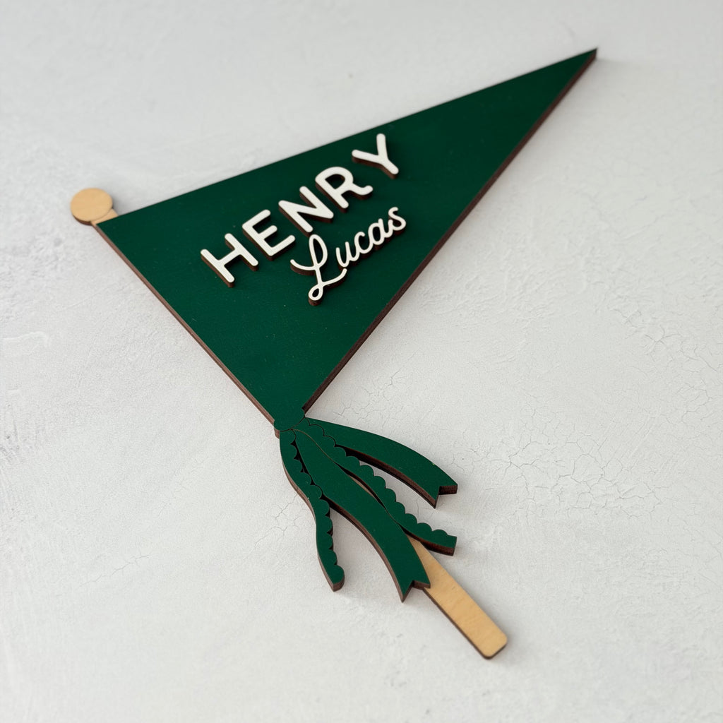 Personalized Pennant Baby Name Sign