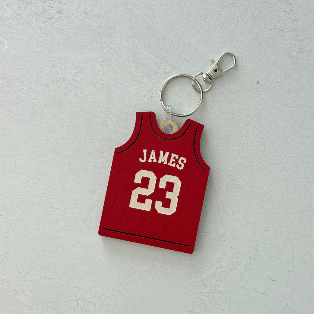 Personalized Basketball Jersey Keychain