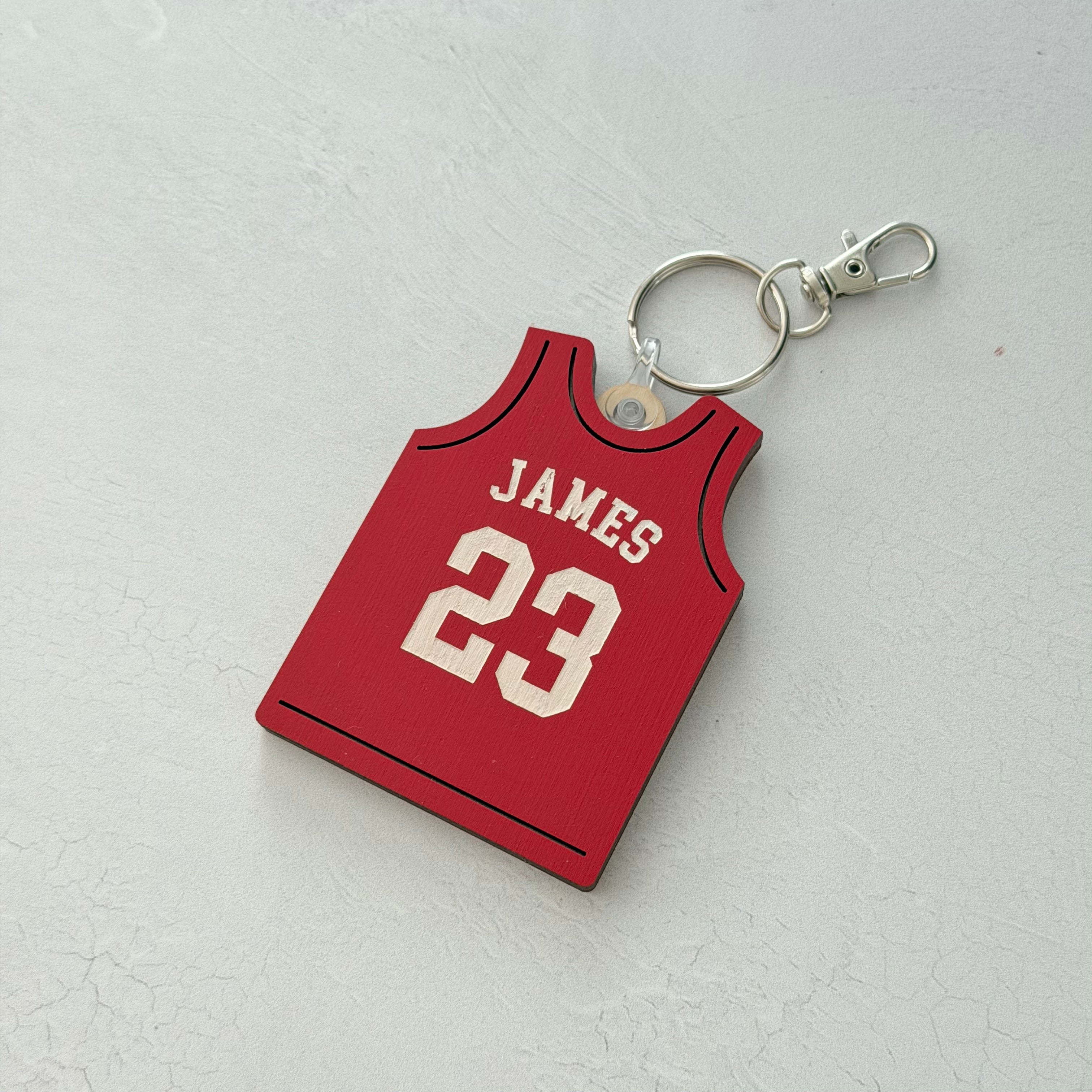 Personalized Basketball Jersey Keychain