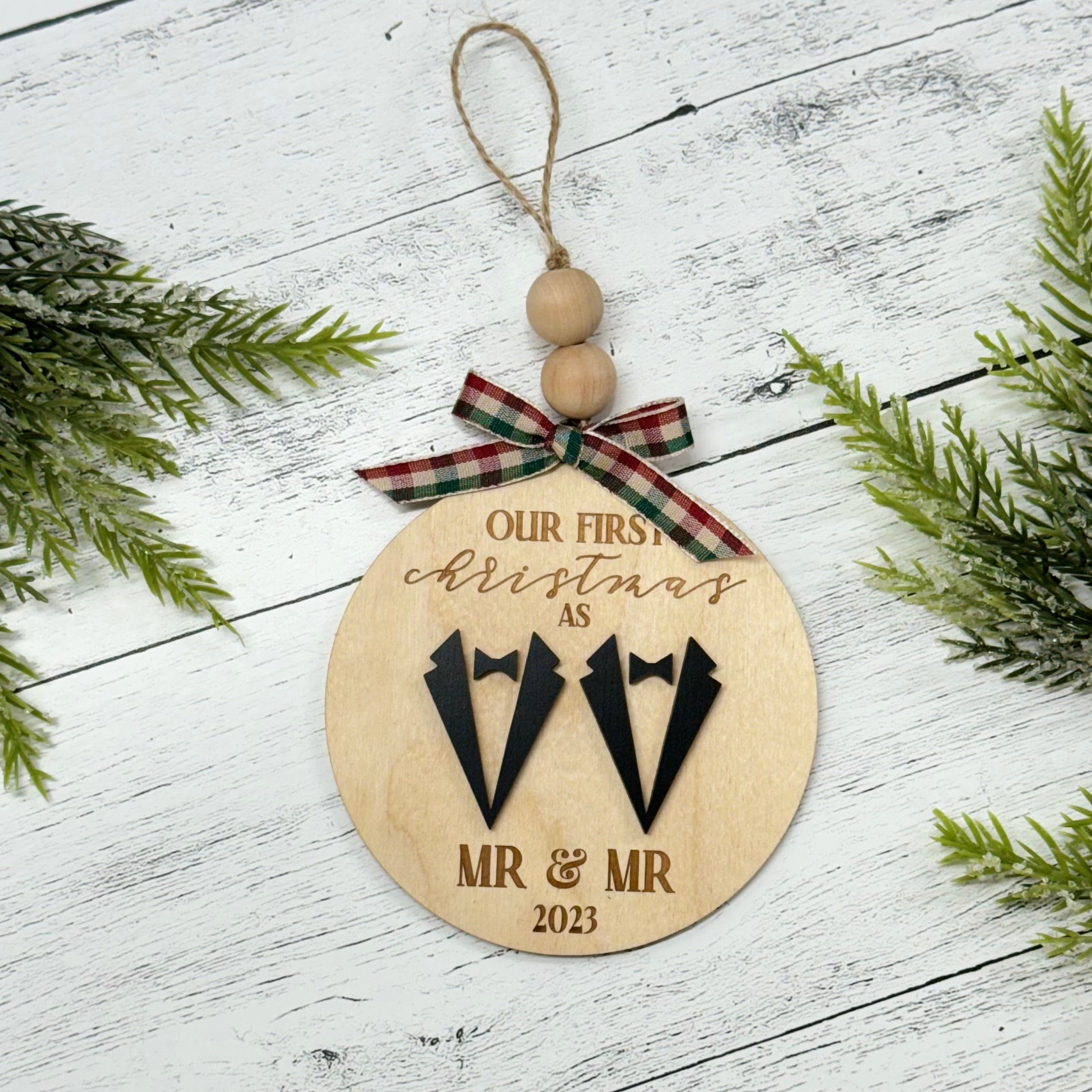 Mr & Mr Christmas Tree Ornament | Newlywed Christmas Ornament