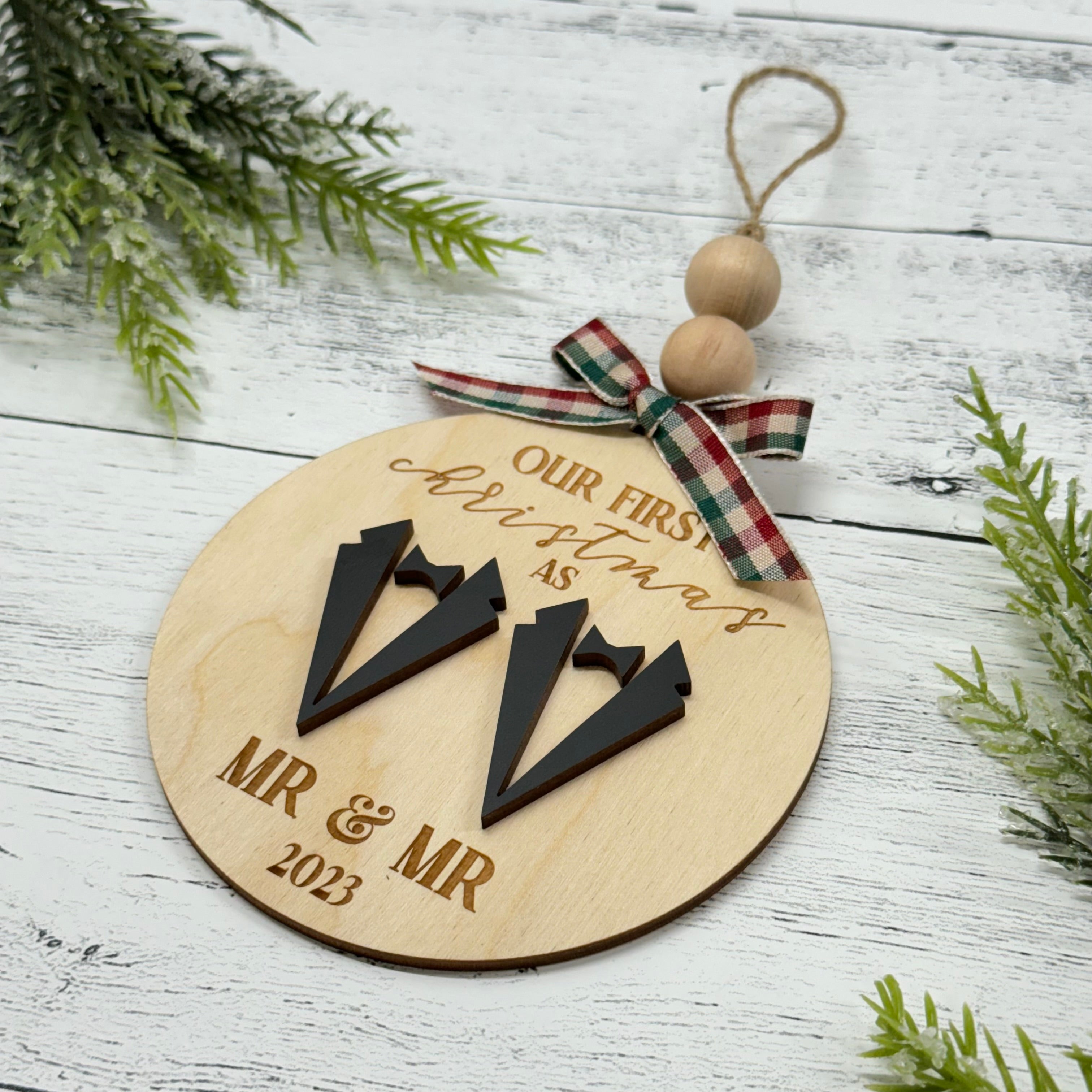 Mr & Mr Christmas Tree Ornament | Newlywed Christmas Ornament