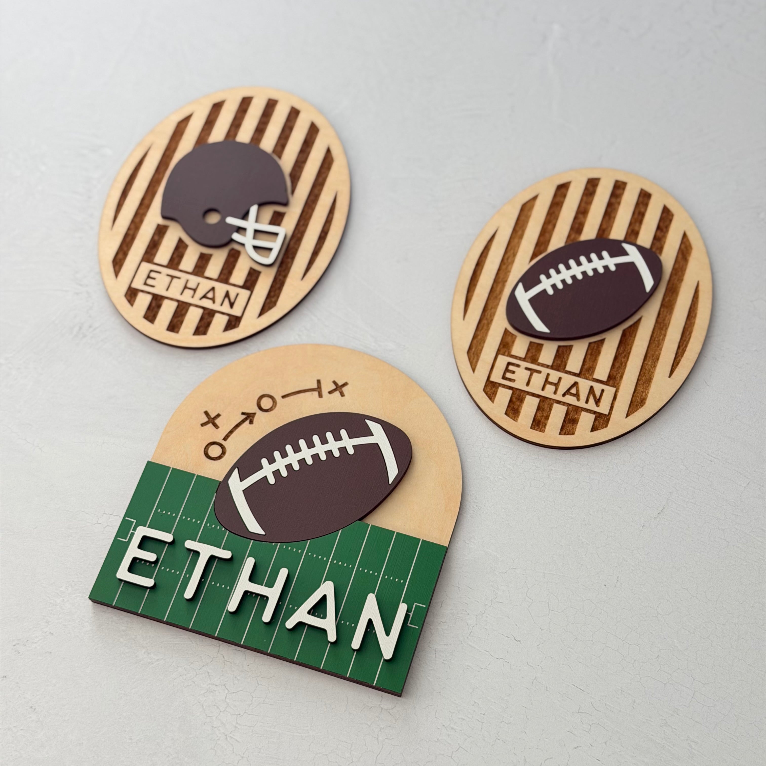 Personalized Football Baby Name Sign