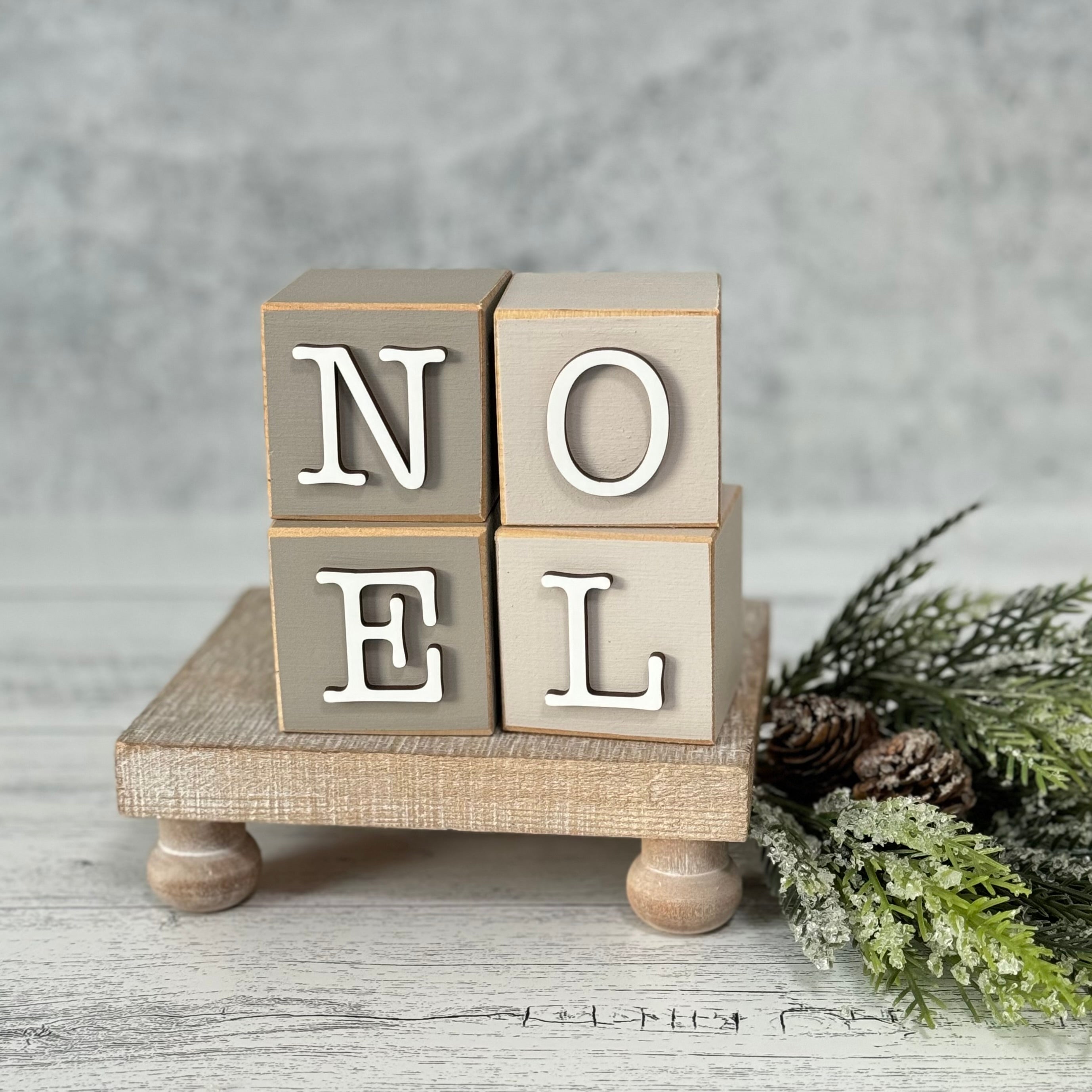 SET | Christmas Stacking Word Wooden Blocks
