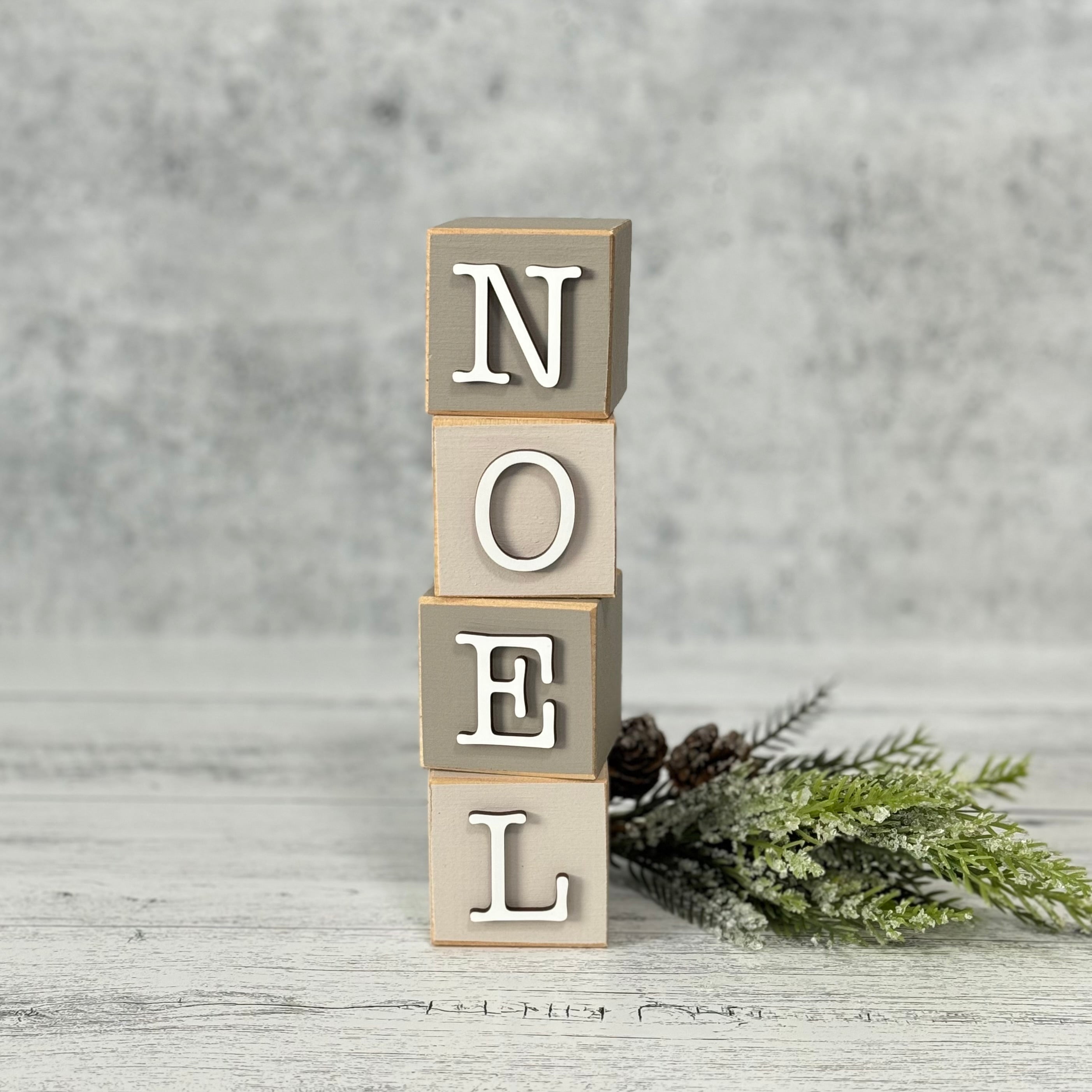 SET | Christmas Stacking Word Wooden Blocks