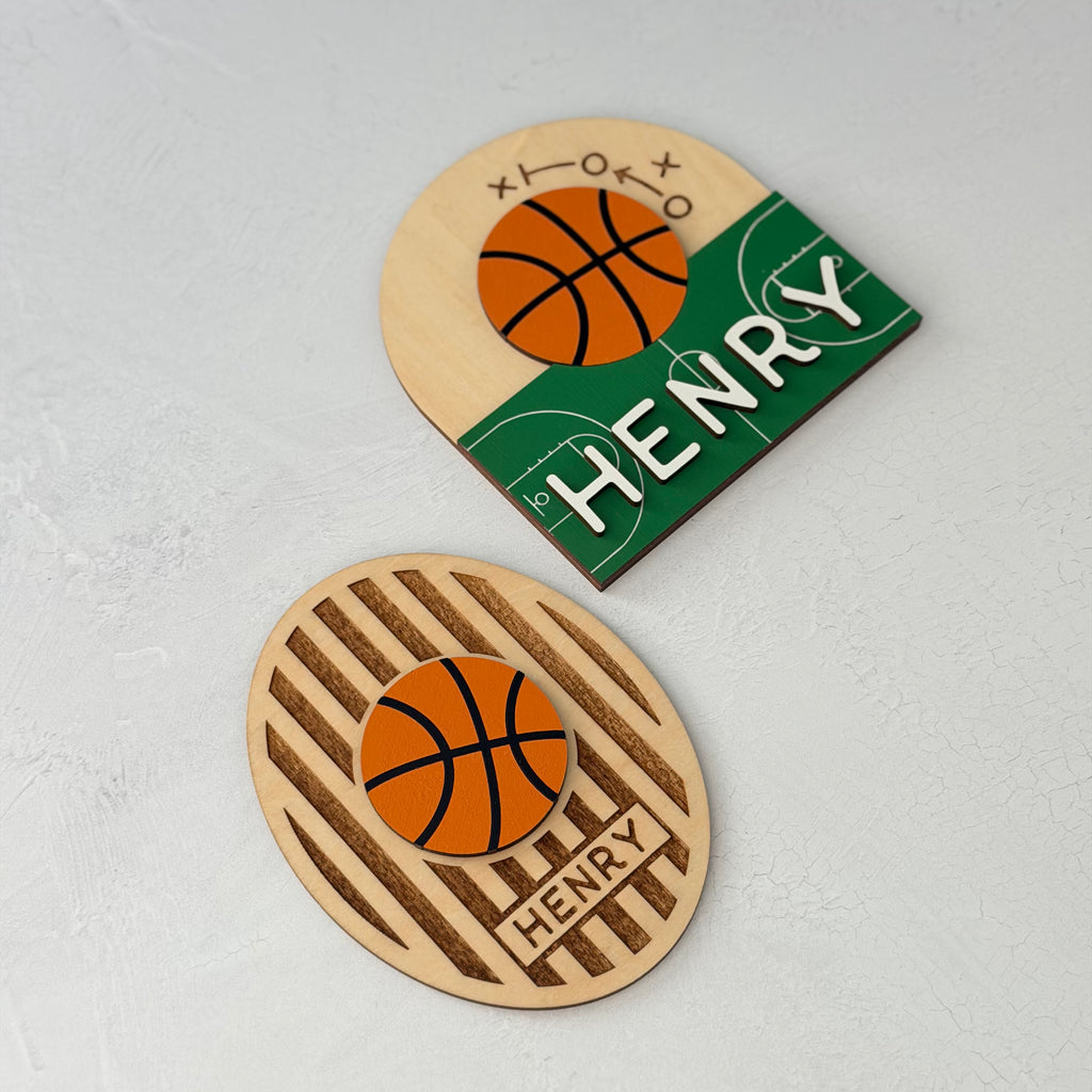 Personalized Basketball Baby Name Sign
