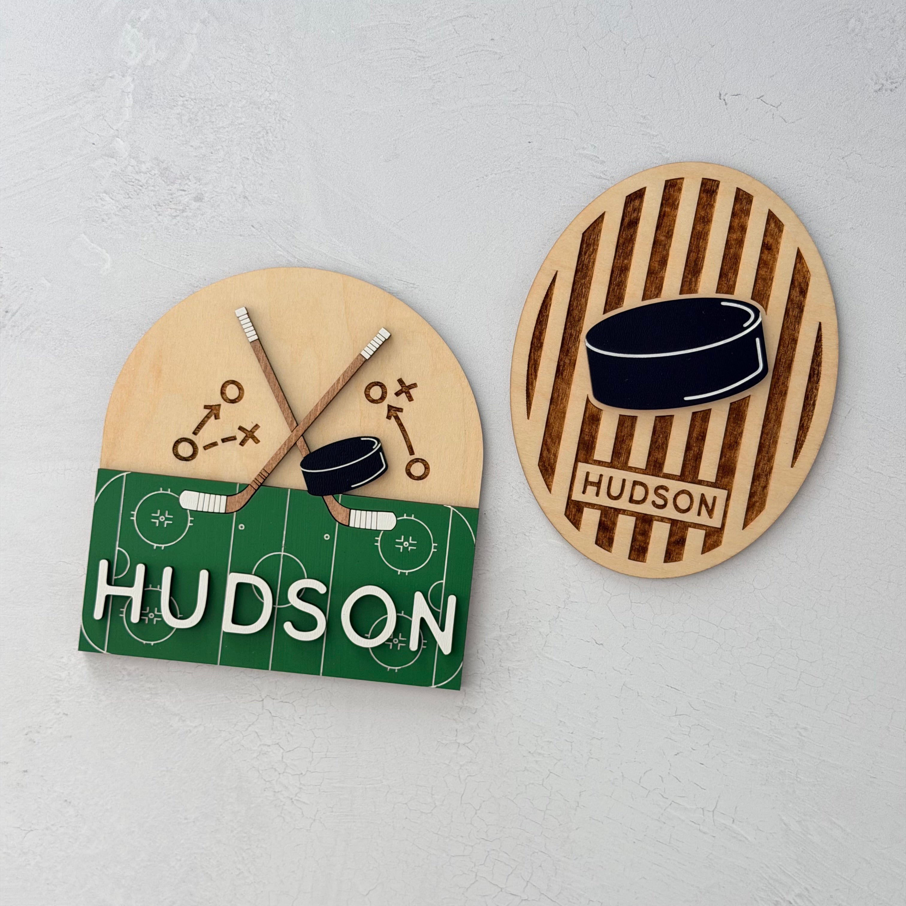 Personalized Hockey Baby Name Sign