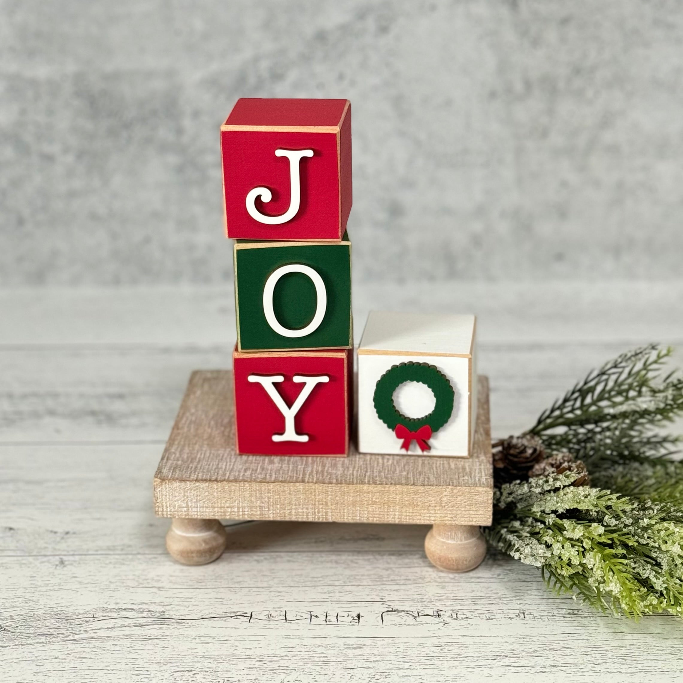 SET | Christmas Stacking Word Wooden Blocks