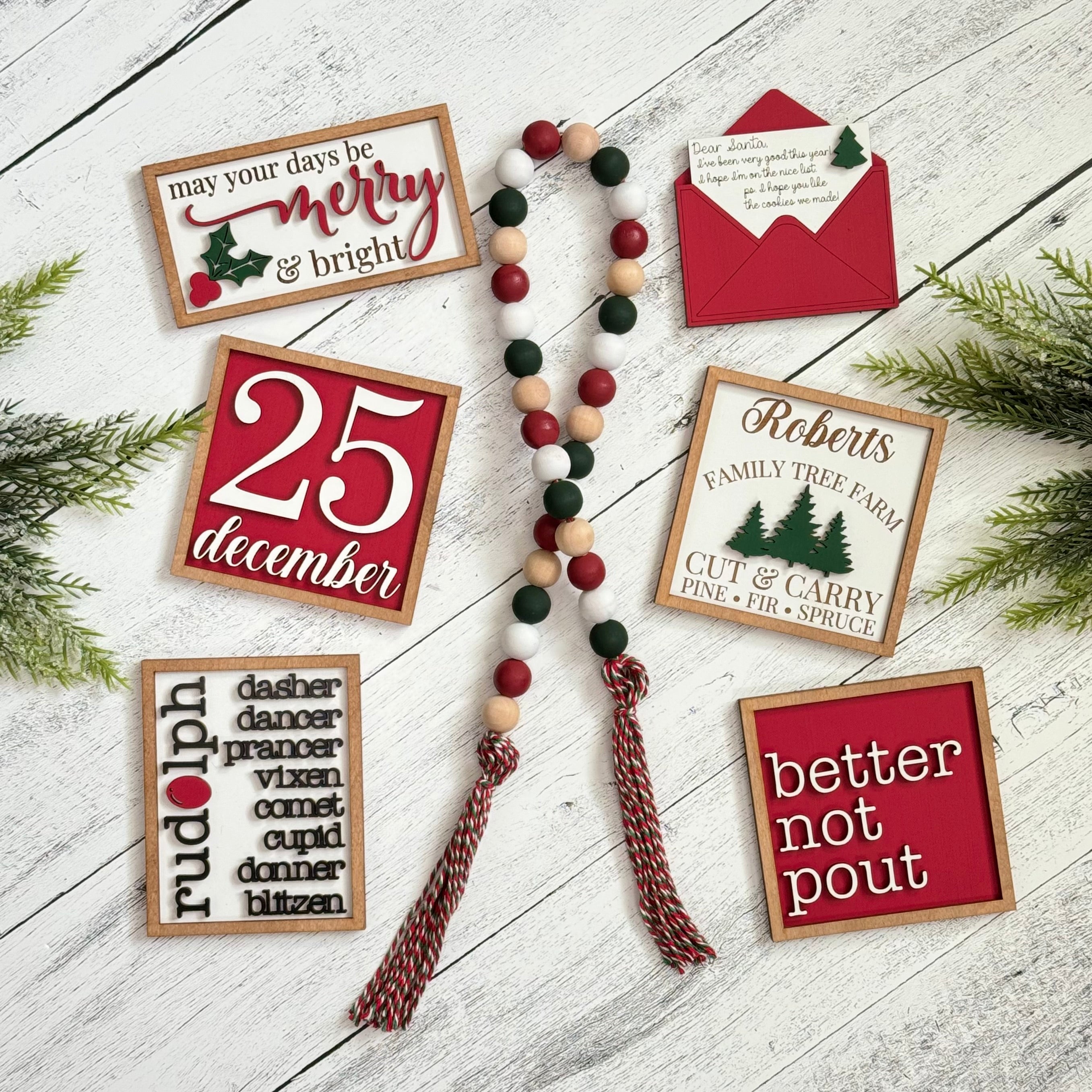 Christmas Tiered Tray Decor Bundle