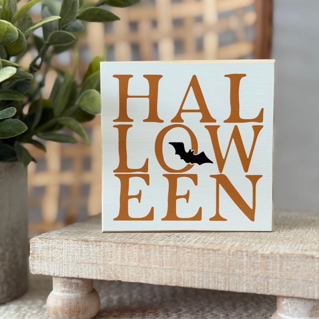 Halloween Wood Block Sign