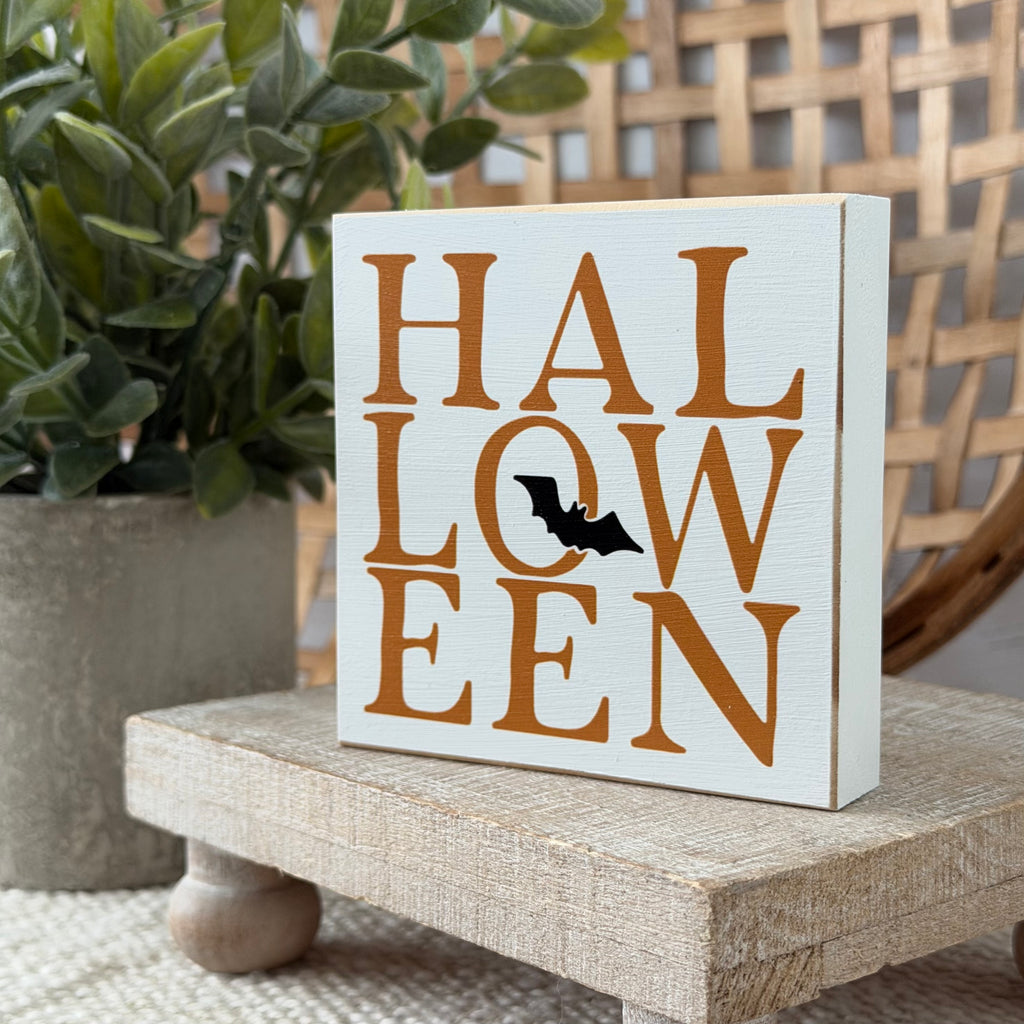 Halloween Wood Block Sign