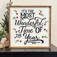 Large Wooden Framed Christmas Sign