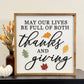 Large Wooden Framed Thanksgiving/Fall Sign